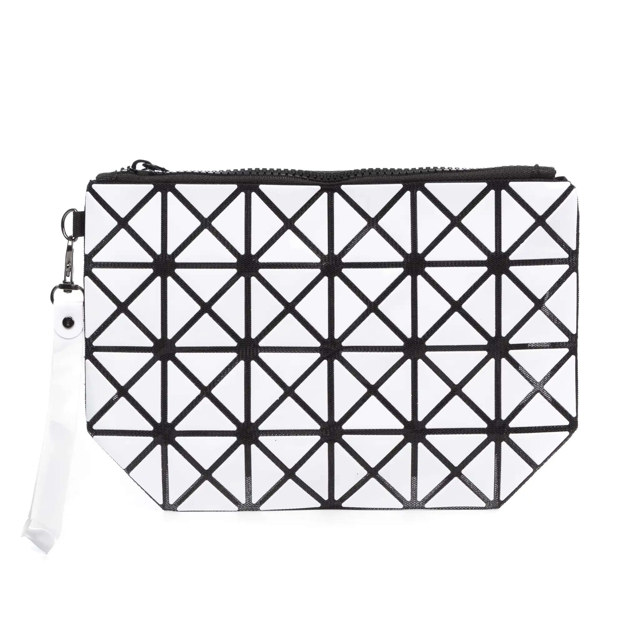 Zerbolò bolso clutch con diseño geométrico, de PVC.