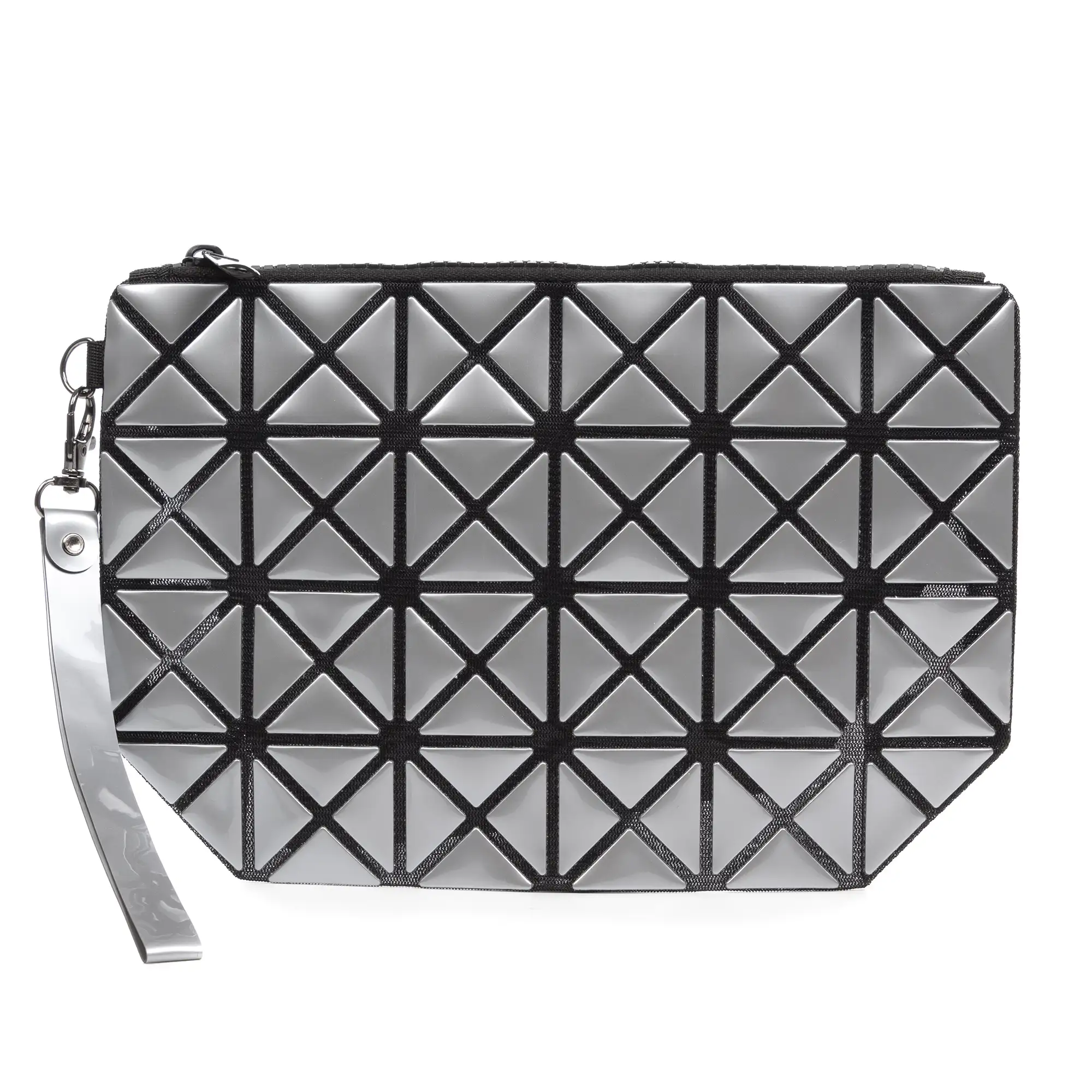 Zerbolò bolso clutch con diseño geométrico, de PVC.