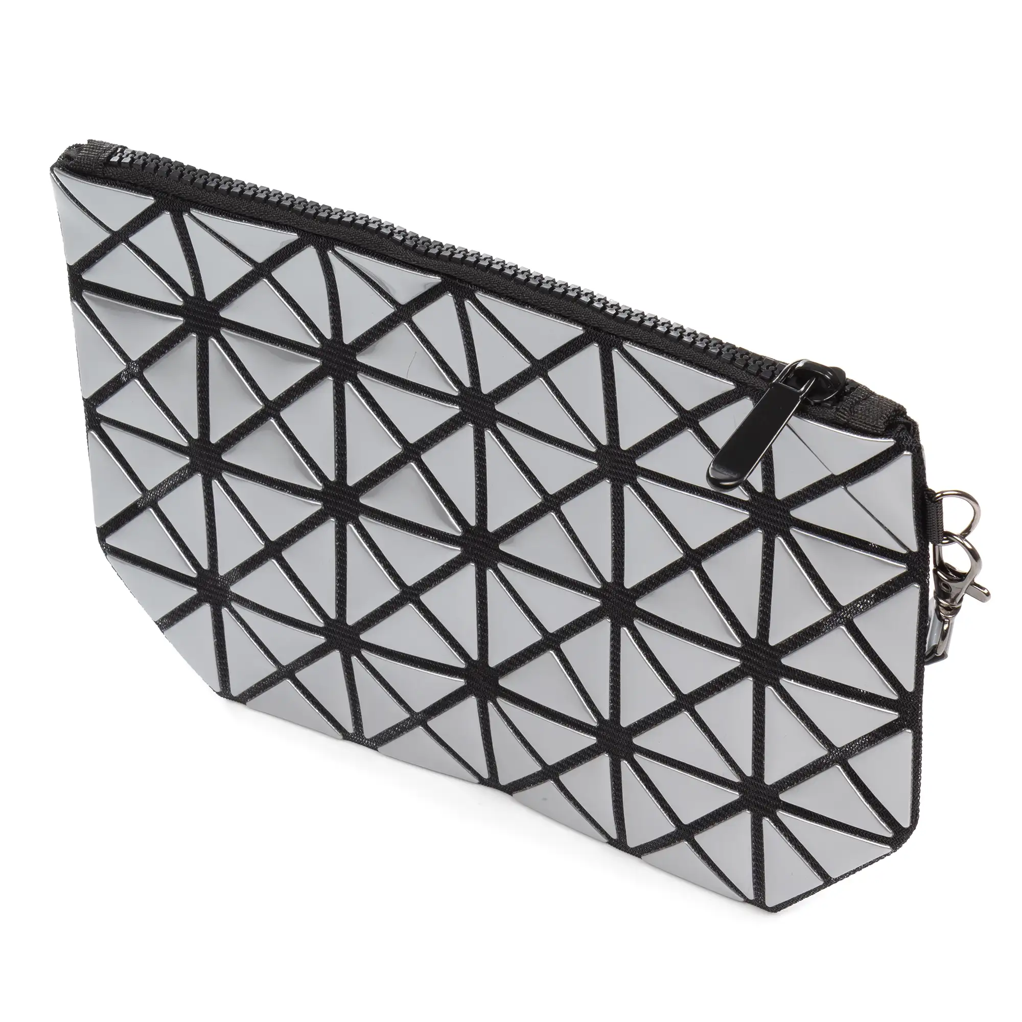 Zerbolò bolso clutch con diseño geométrico, de PVC.