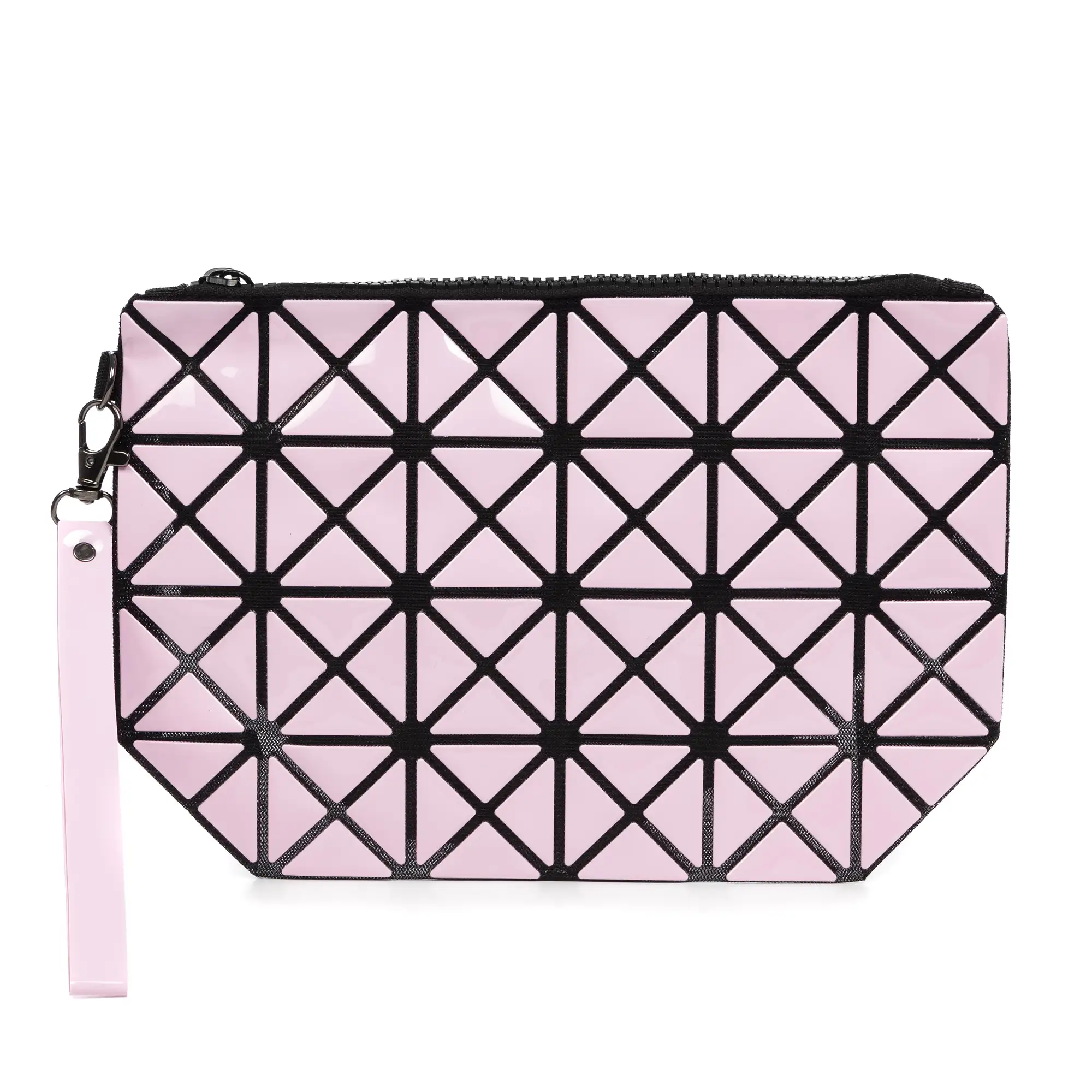 Zerbolò bolso clutch con diseño geométrico, de PVC.