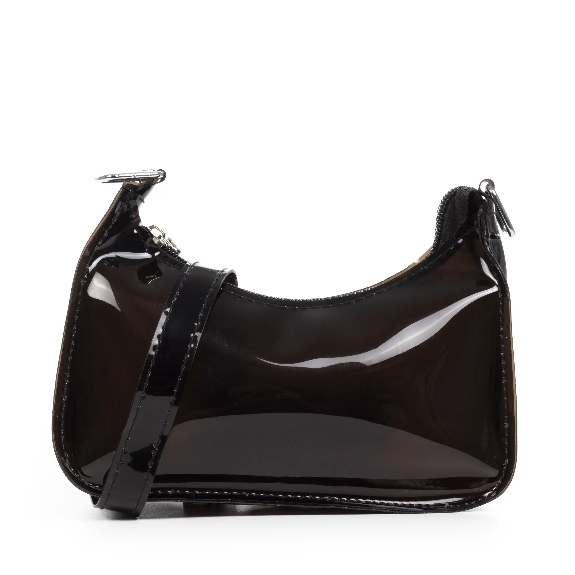 Zerfaliu bolso de hombro mini en PVC transparente.