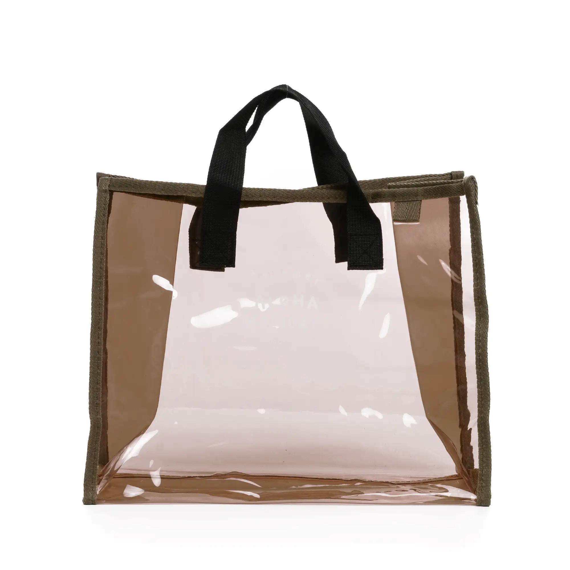 Zeme bolso shopper de PVC transparente.