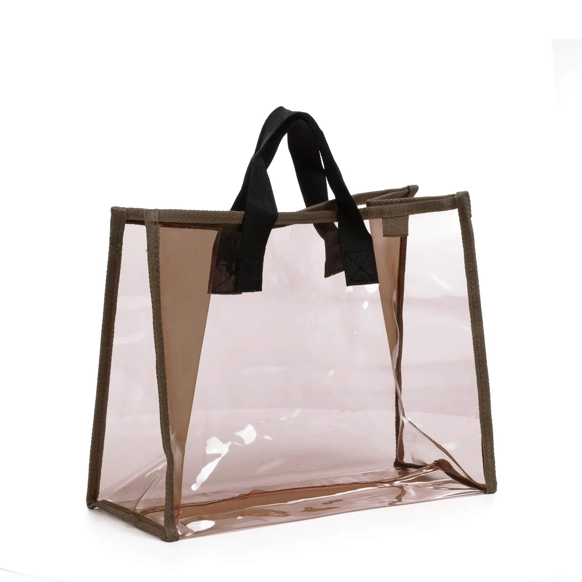 Zeme bolso shopper de PVC transparente.