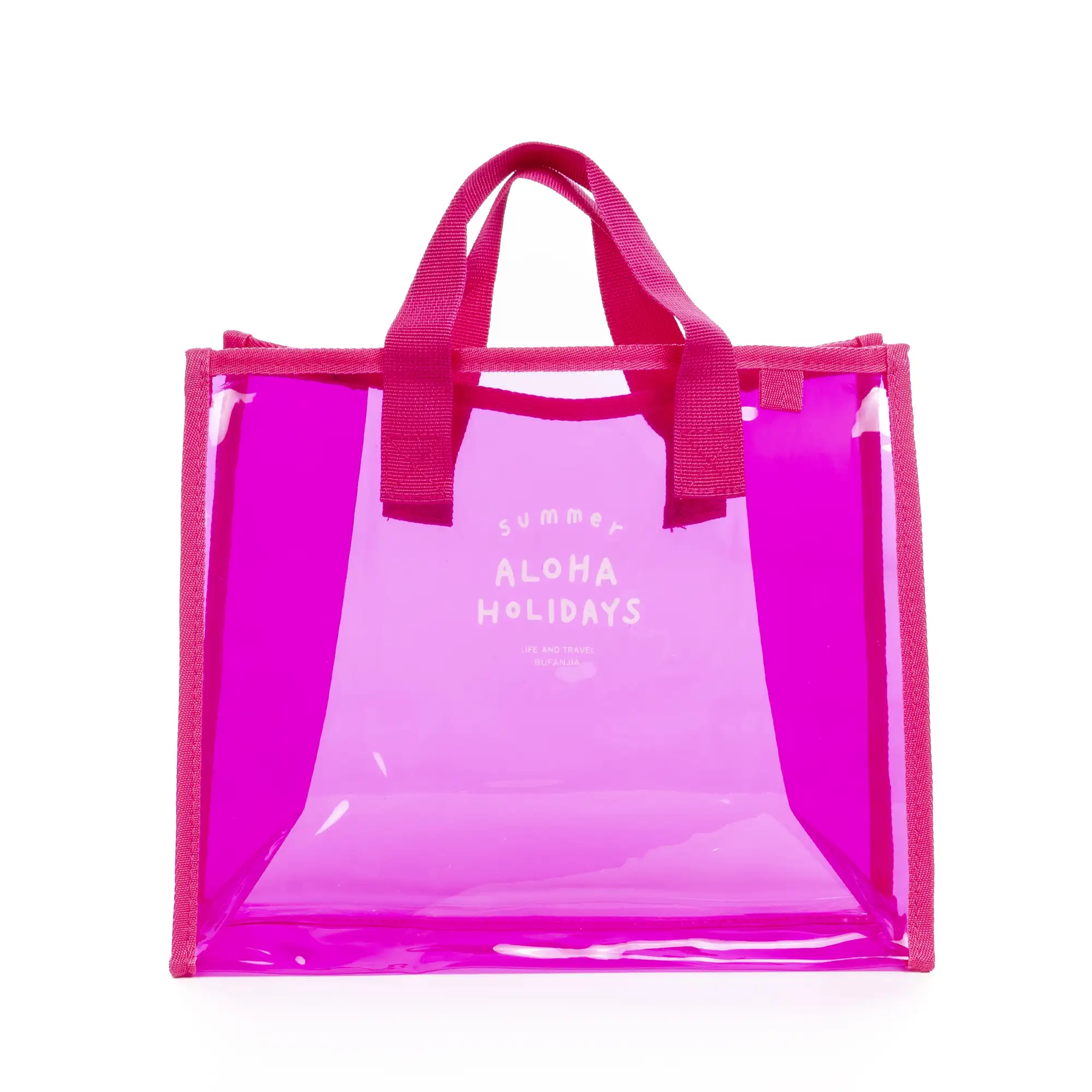 Zeme bolso shopper de PVC transparente.
