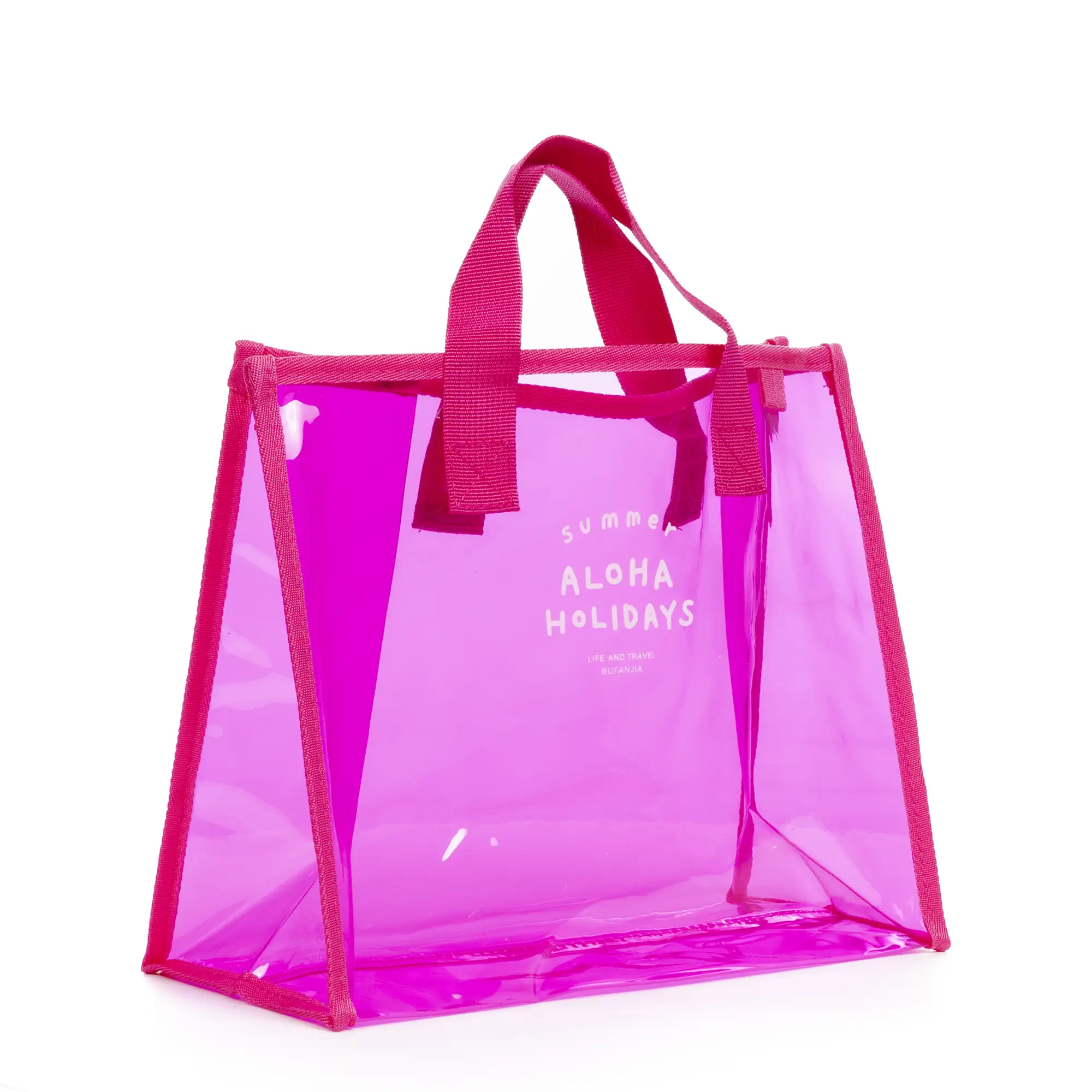 Zeme bolso shopper de PVC transparente.