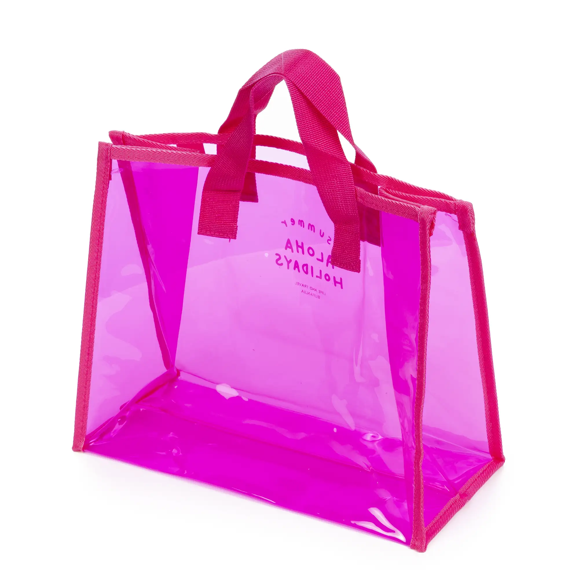 Zeme bolso shopper de PVC transparente.