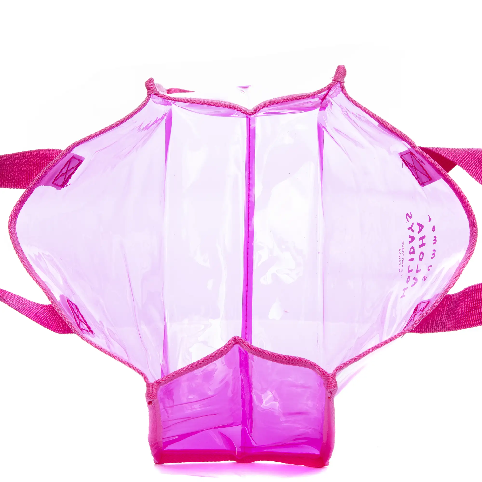 Zeme bolso shopper de PVC transparente.