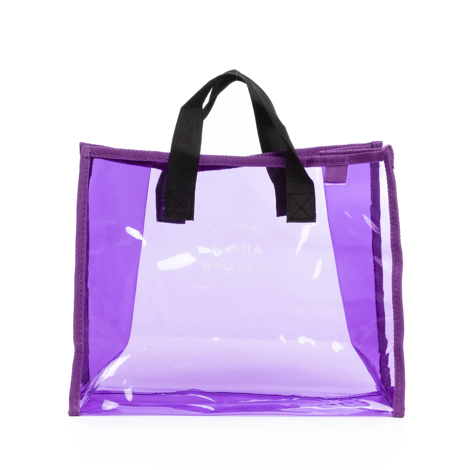 Zeme bolso shopper de PVC transparente.