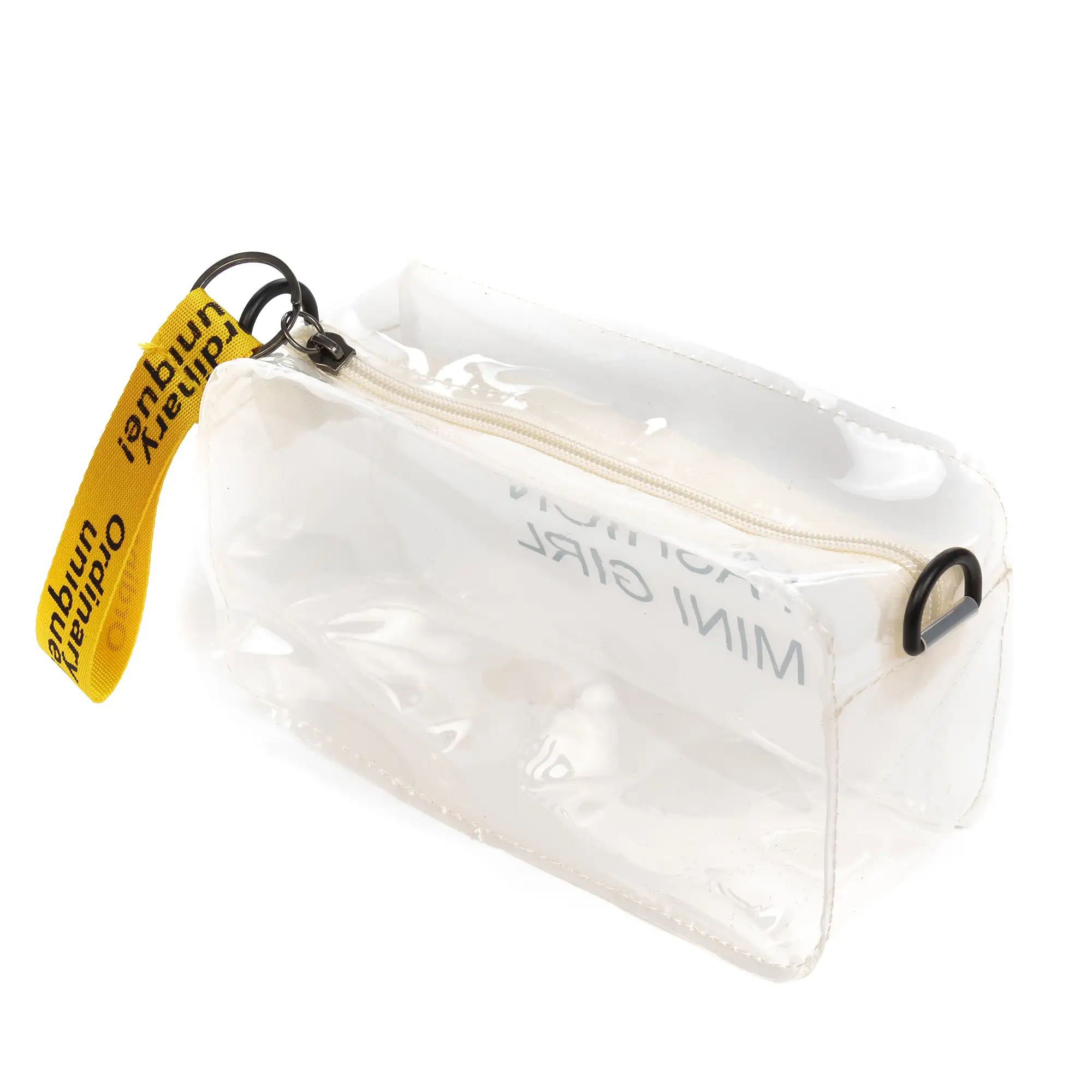 Zenevredo bolso de hombro mini, de PVC transparente.
