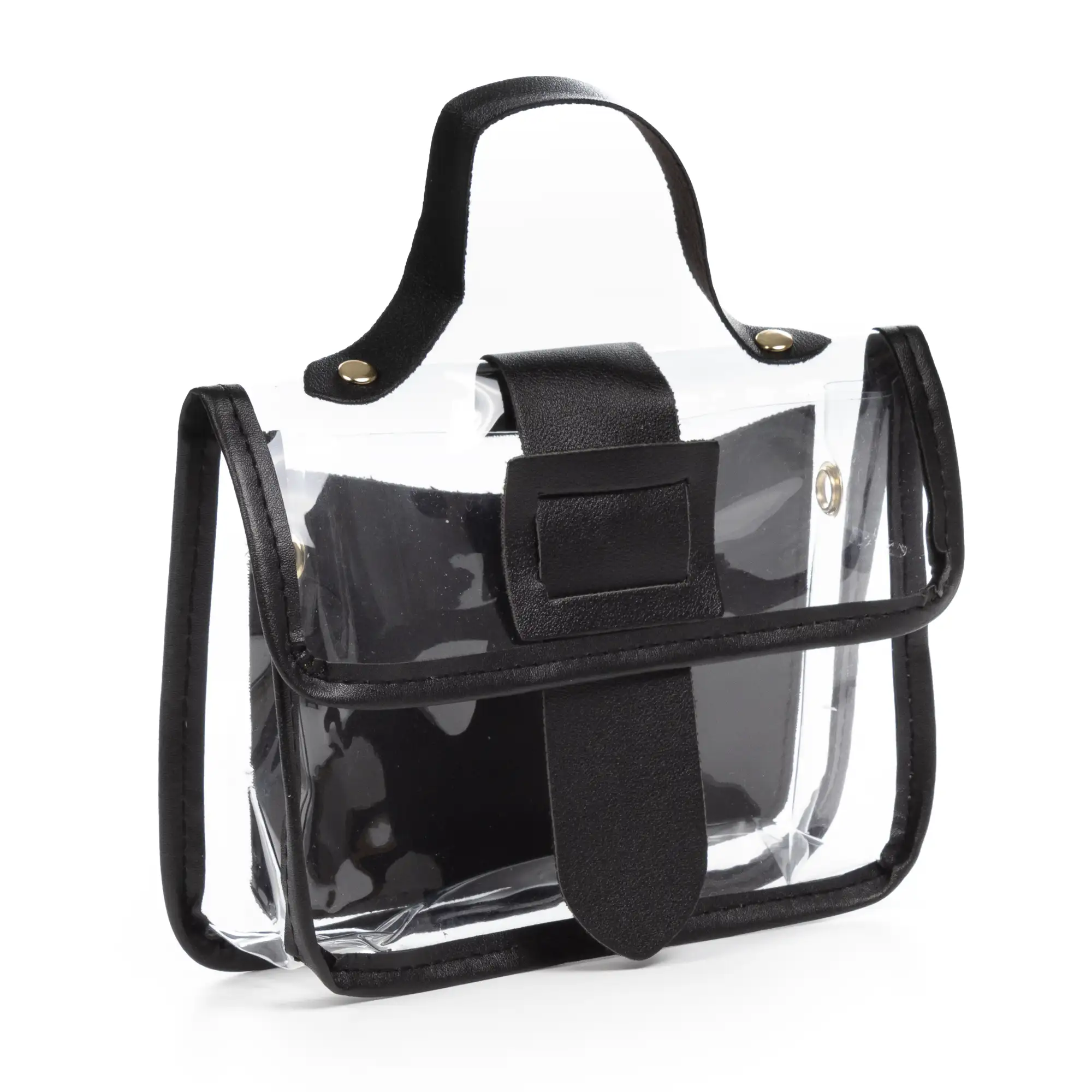 Zeccone bolso bandolera tote mini, de PVC transparente y piel sintética.