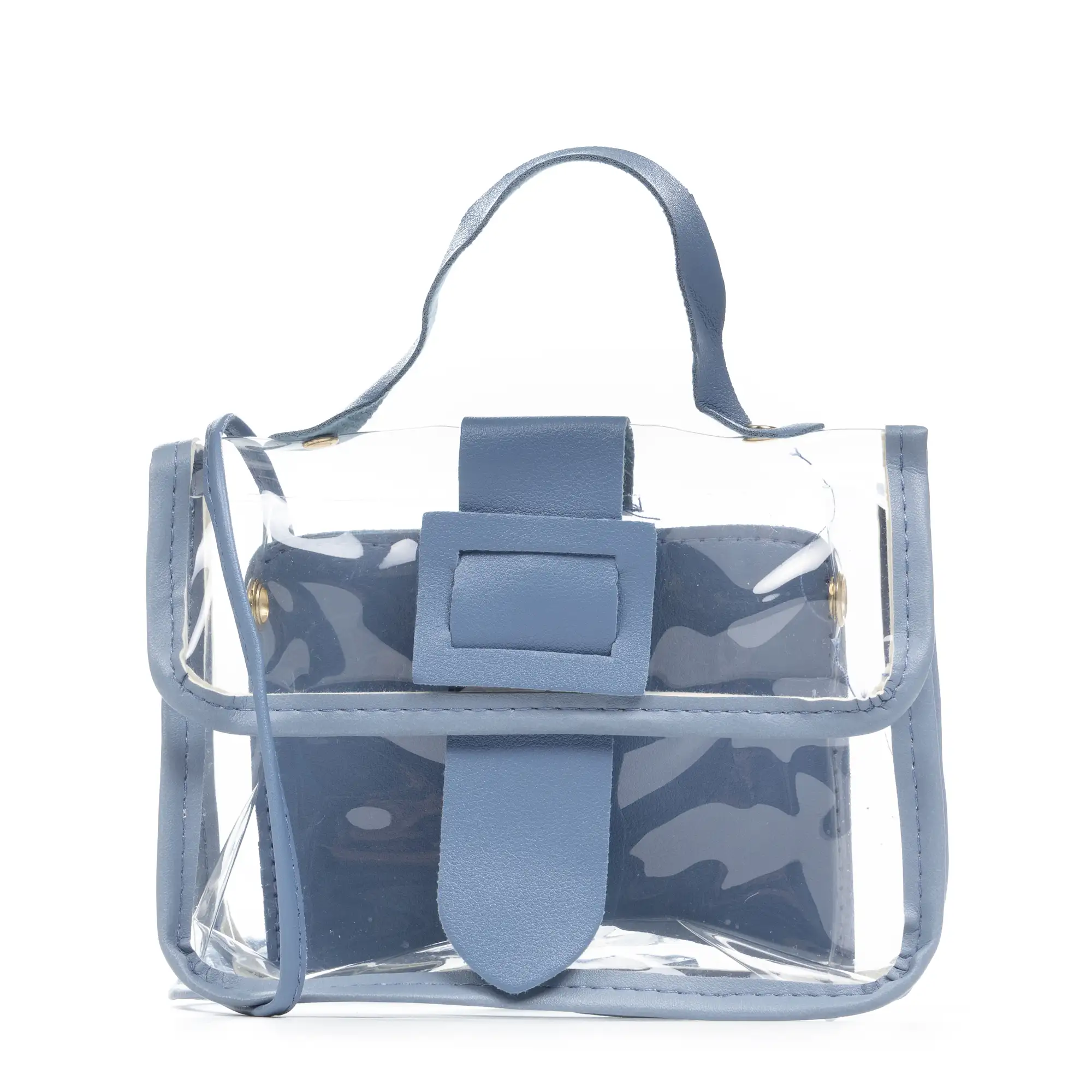 Zeccone bolso bandolera tote mini, de PVC transparente y piel sintética.