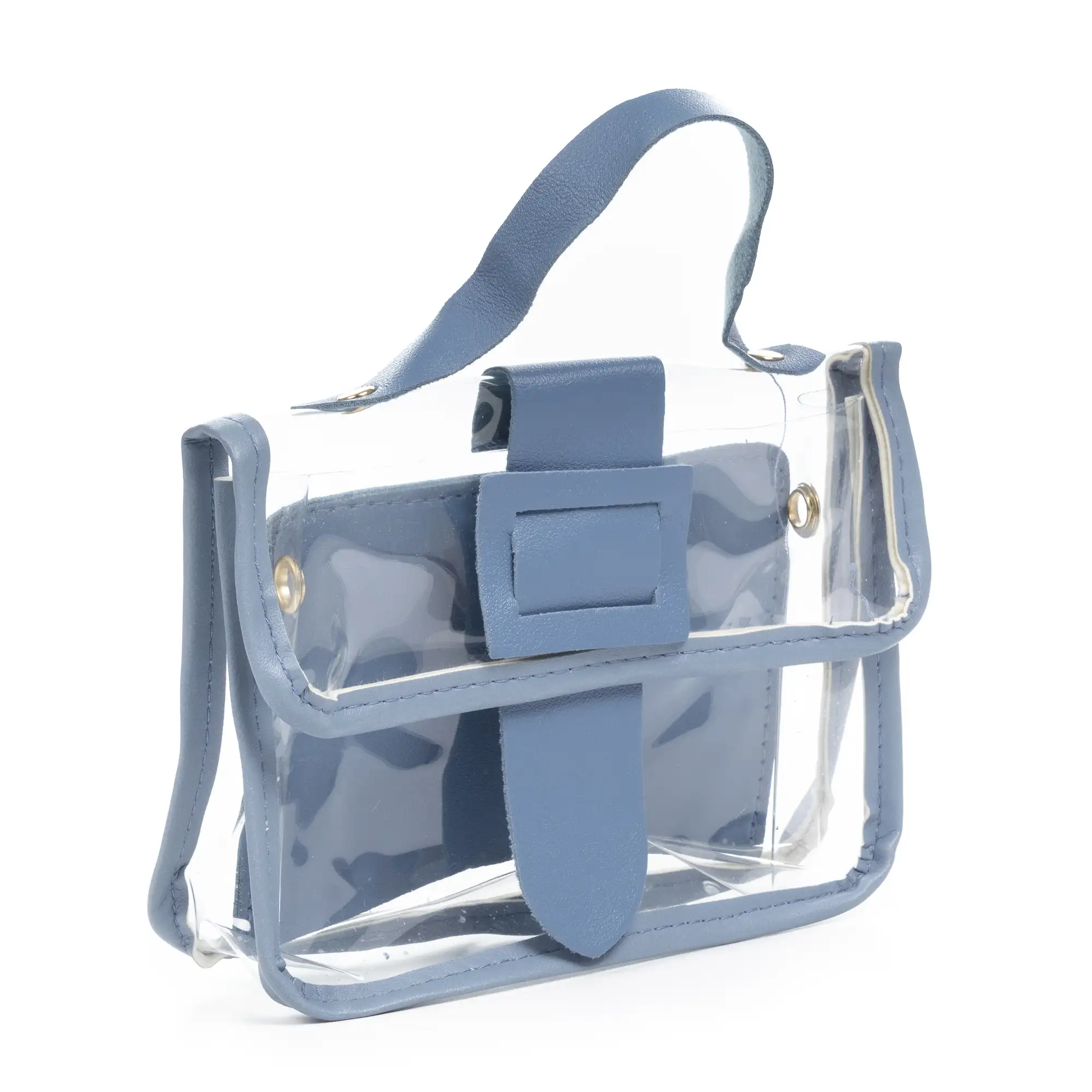 Zeccone bolso bandolera tote mini, de PVC transparente y piel sintética.