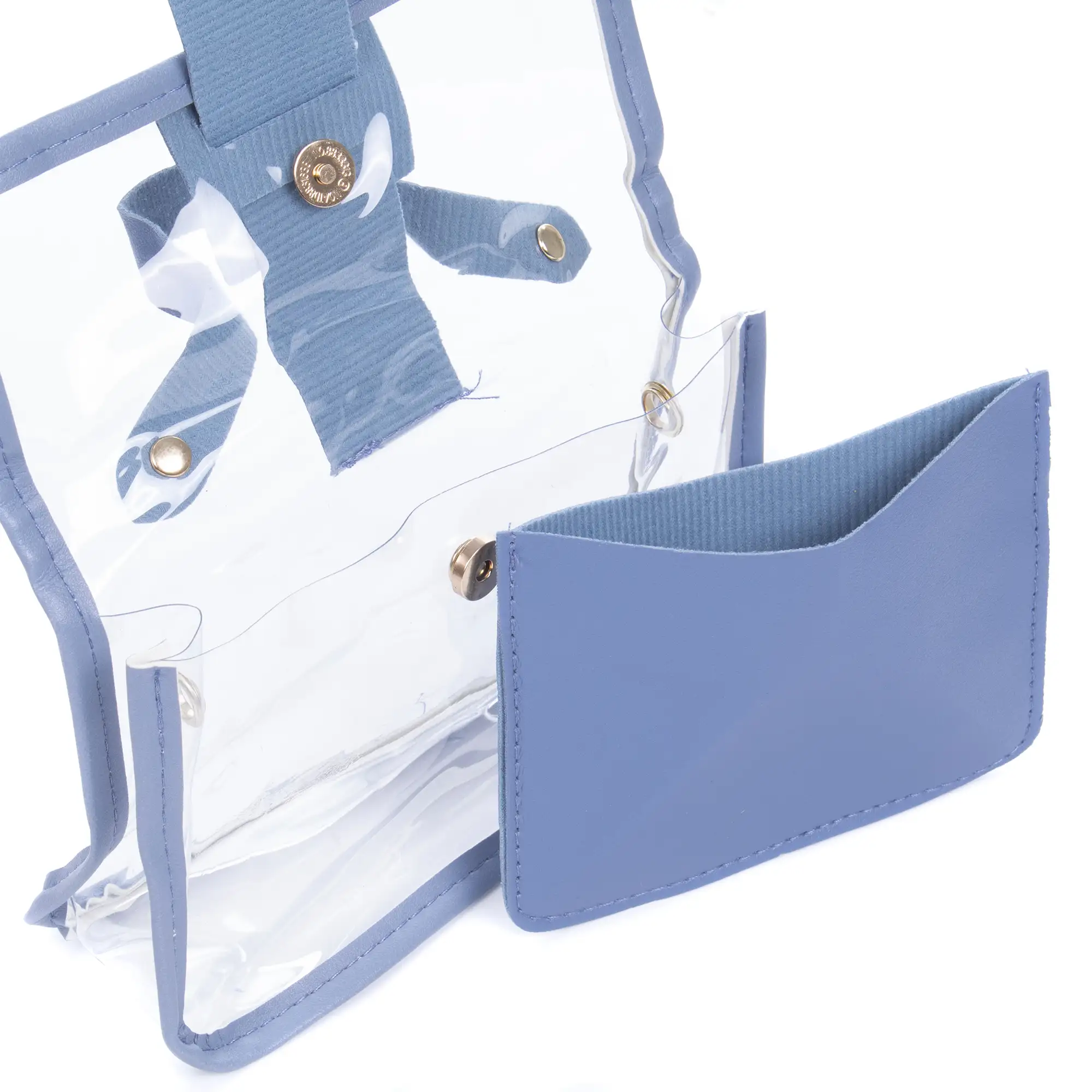 Zeccone bolso bandolera tote mini, de PVC transparente y piel sintética.