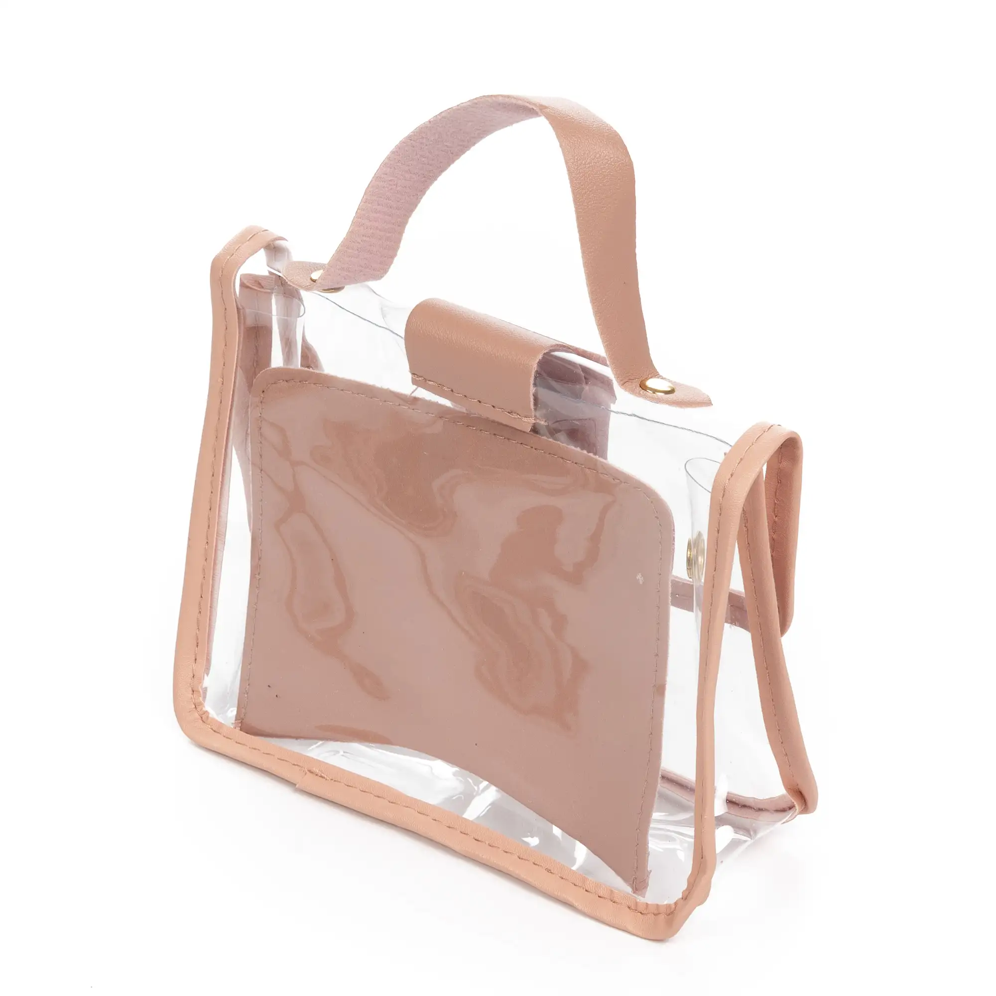 Zeccone bolso bandolera tote mini, de PVC transparente y piel sintética.
