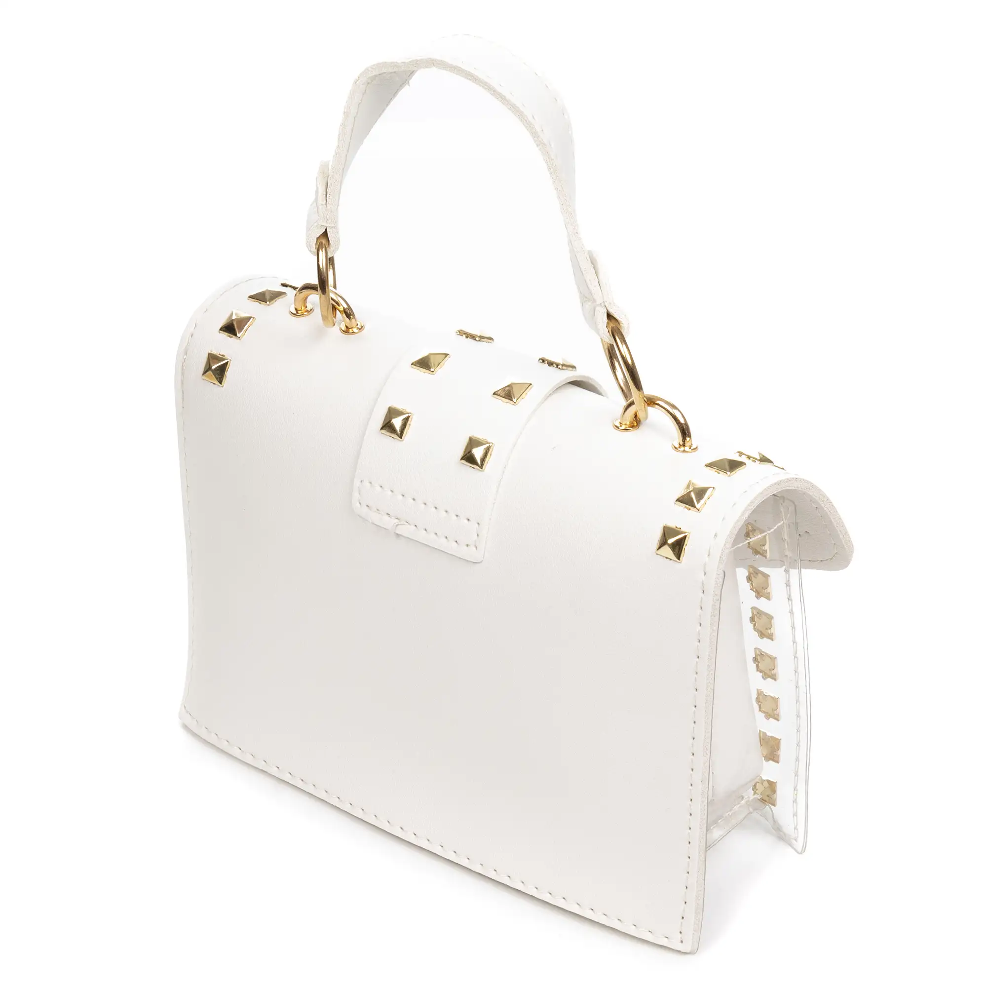 Zelbio bolso bandolera tote mini, de PVC transparente y piel sintética.