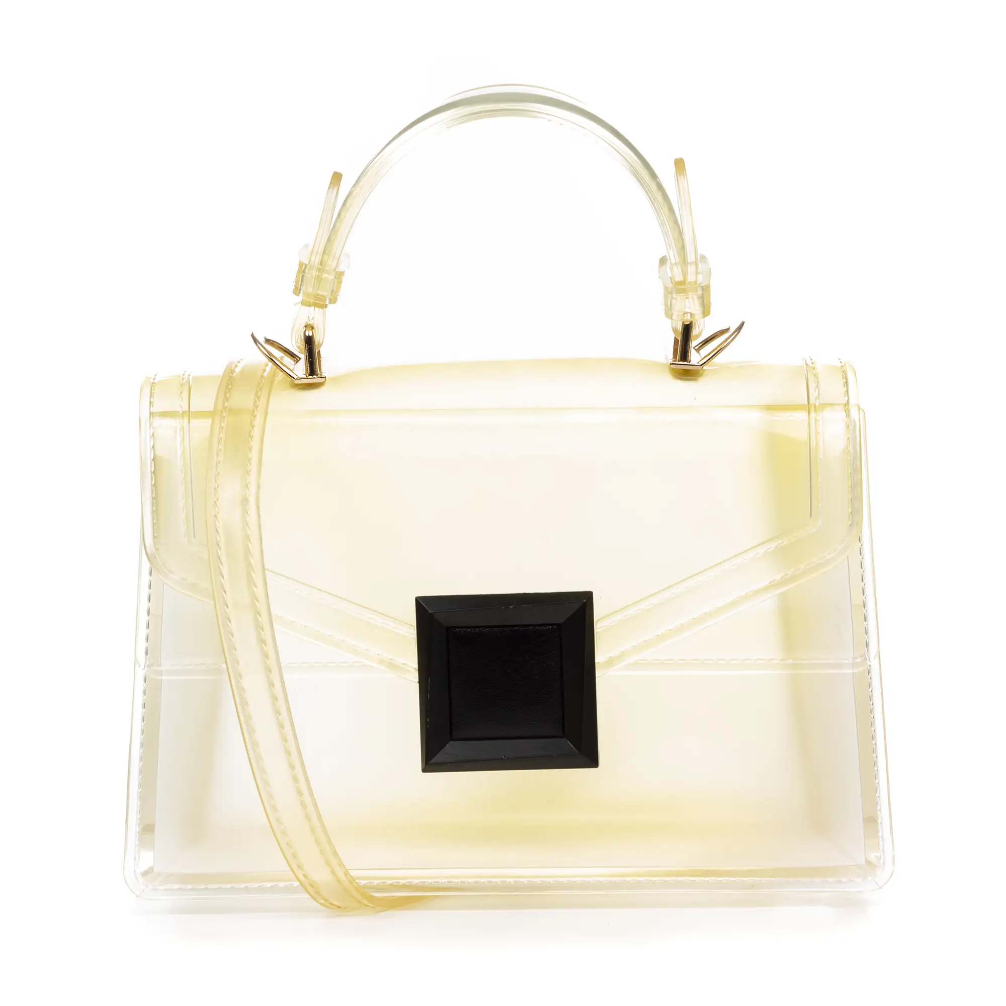 Zapponeta bolso tote mini, de PVC transparente con degradado.