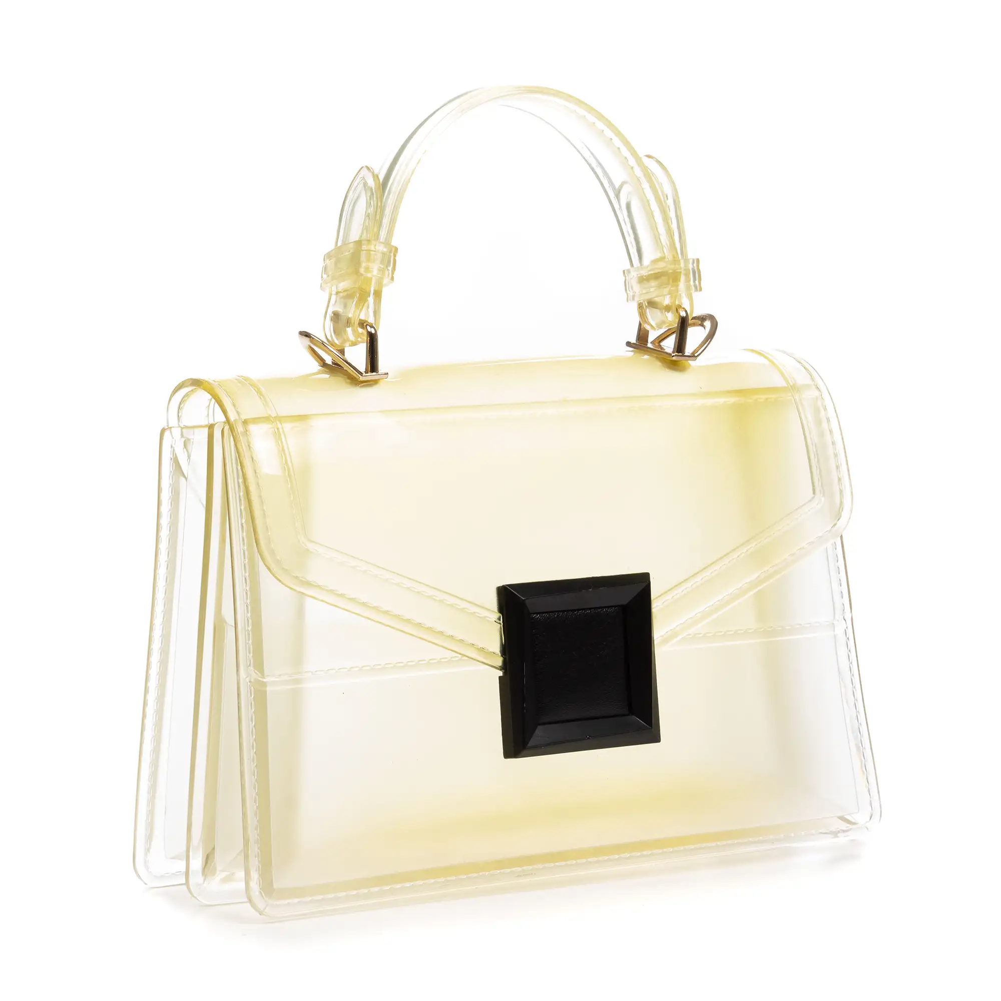 Zapponeta bolso tote mini, de PVC transparente con degradado.