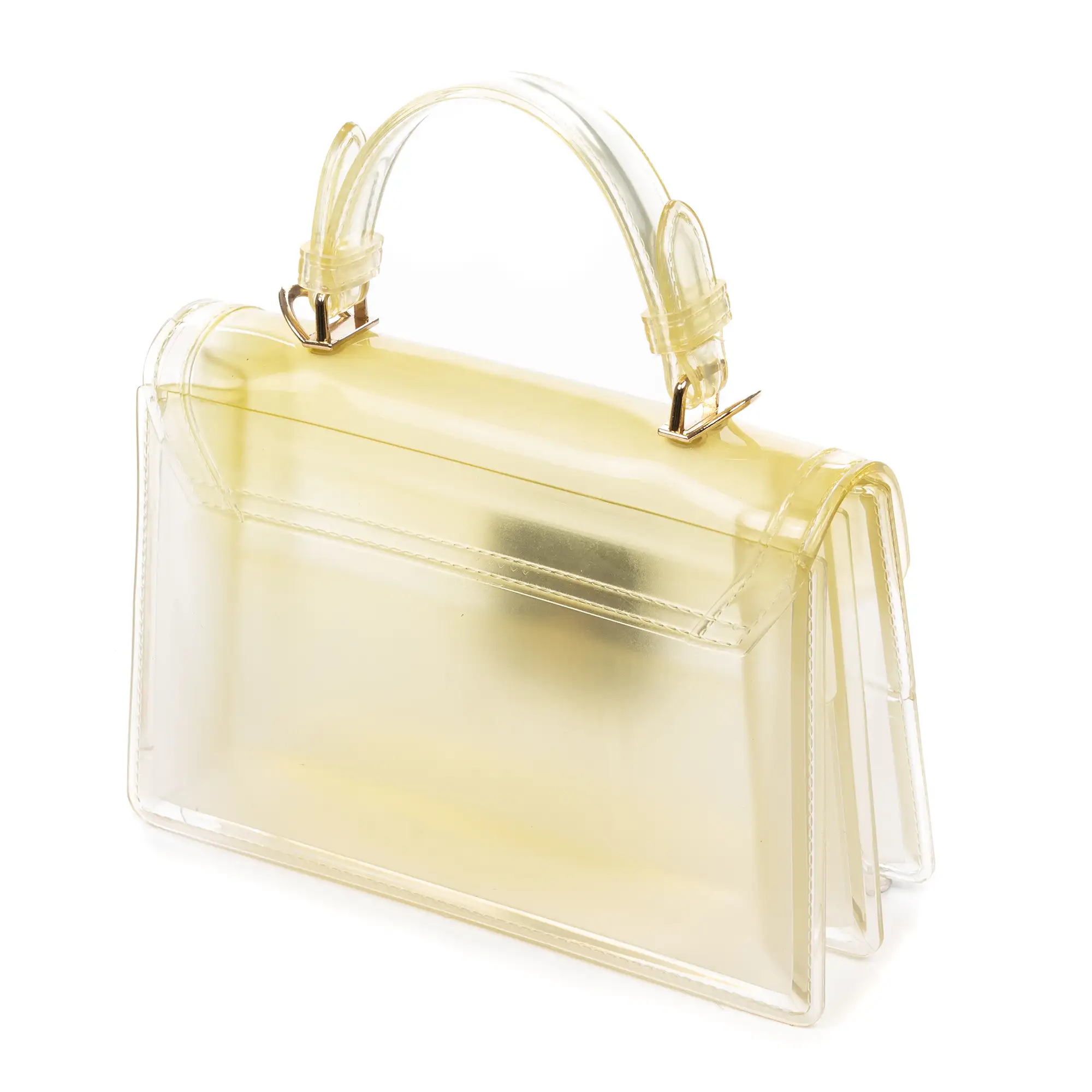 Zapponeta bolso tote mini, de PVC transparente con degradado.