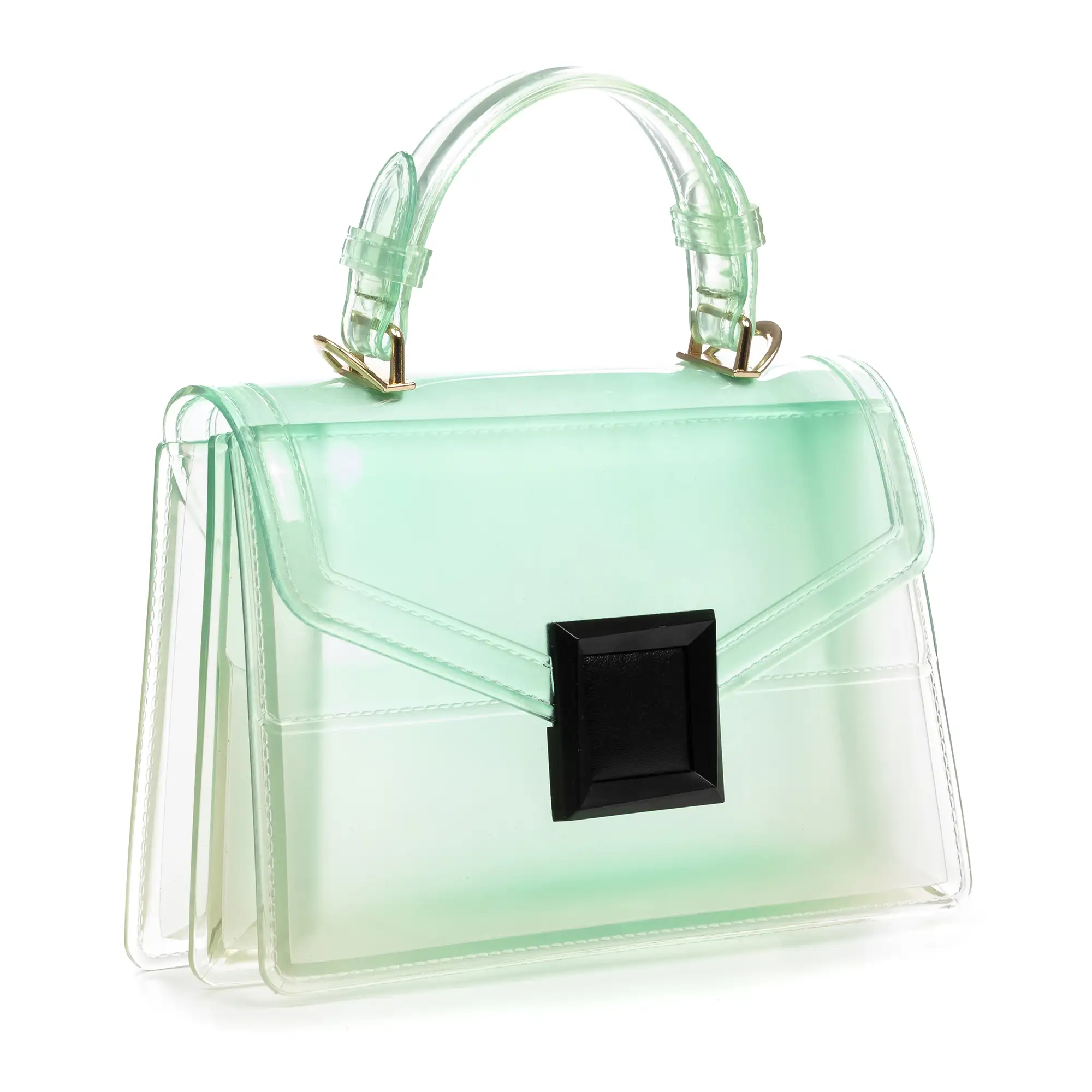 Zapponeta bolso tote mini, de PVC transparente con degradado.