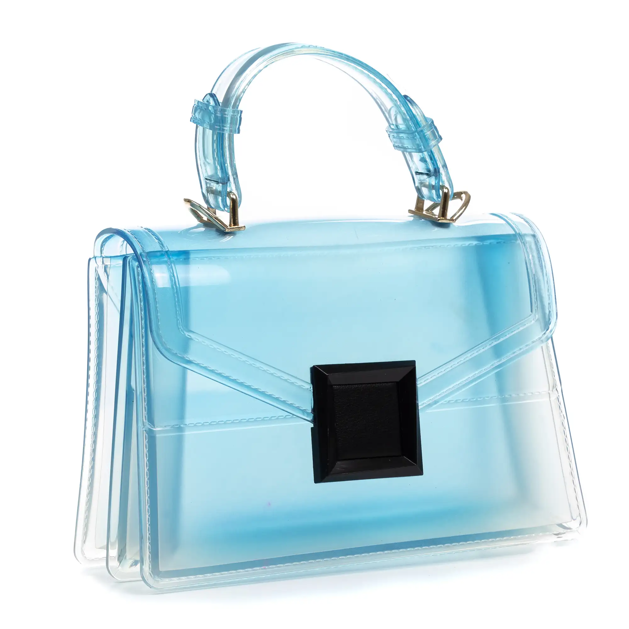Zapponeta bolso tote mini, de PVC transparente con degradado.