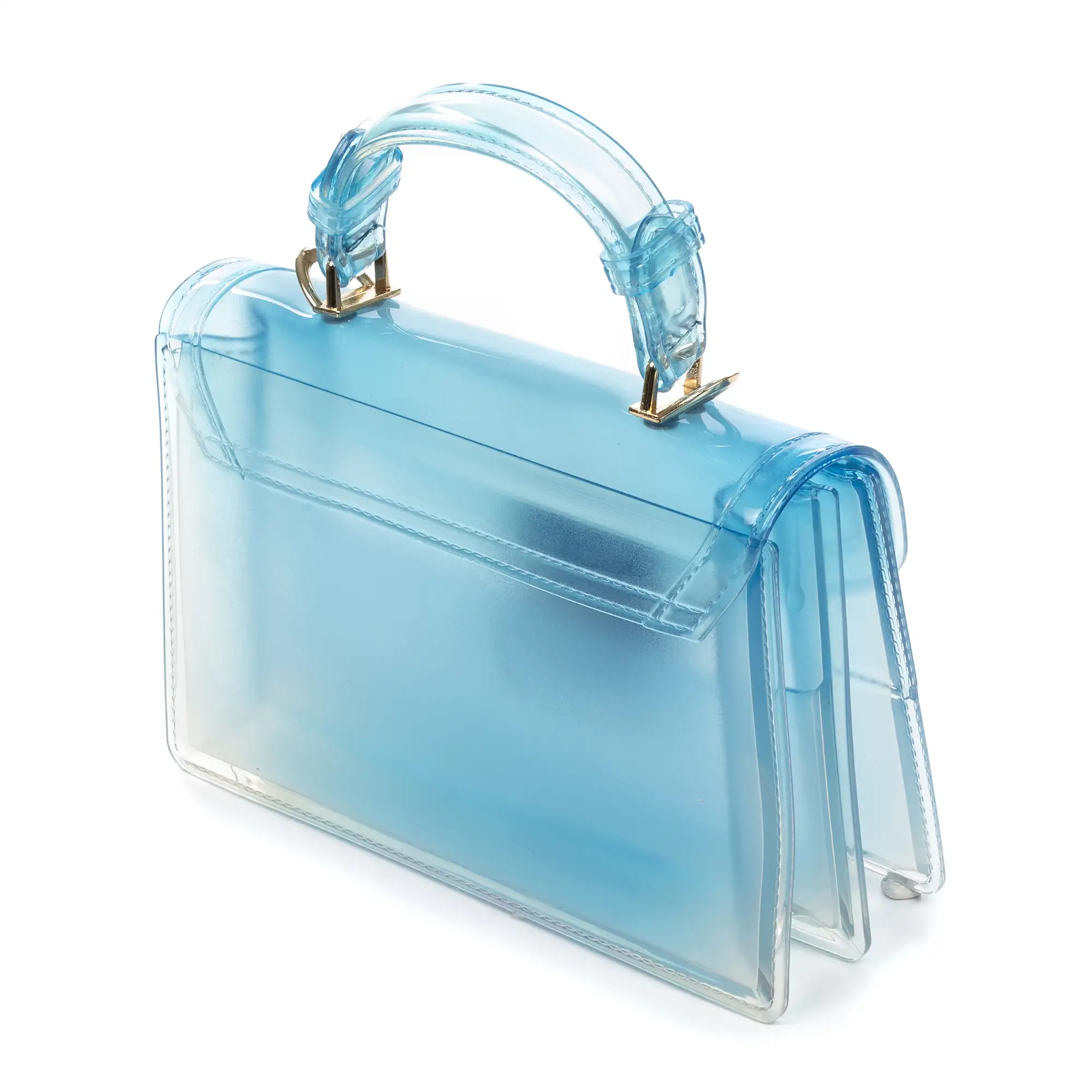 Zapponeta bolso tote mini, de PVC transparente con degradado.