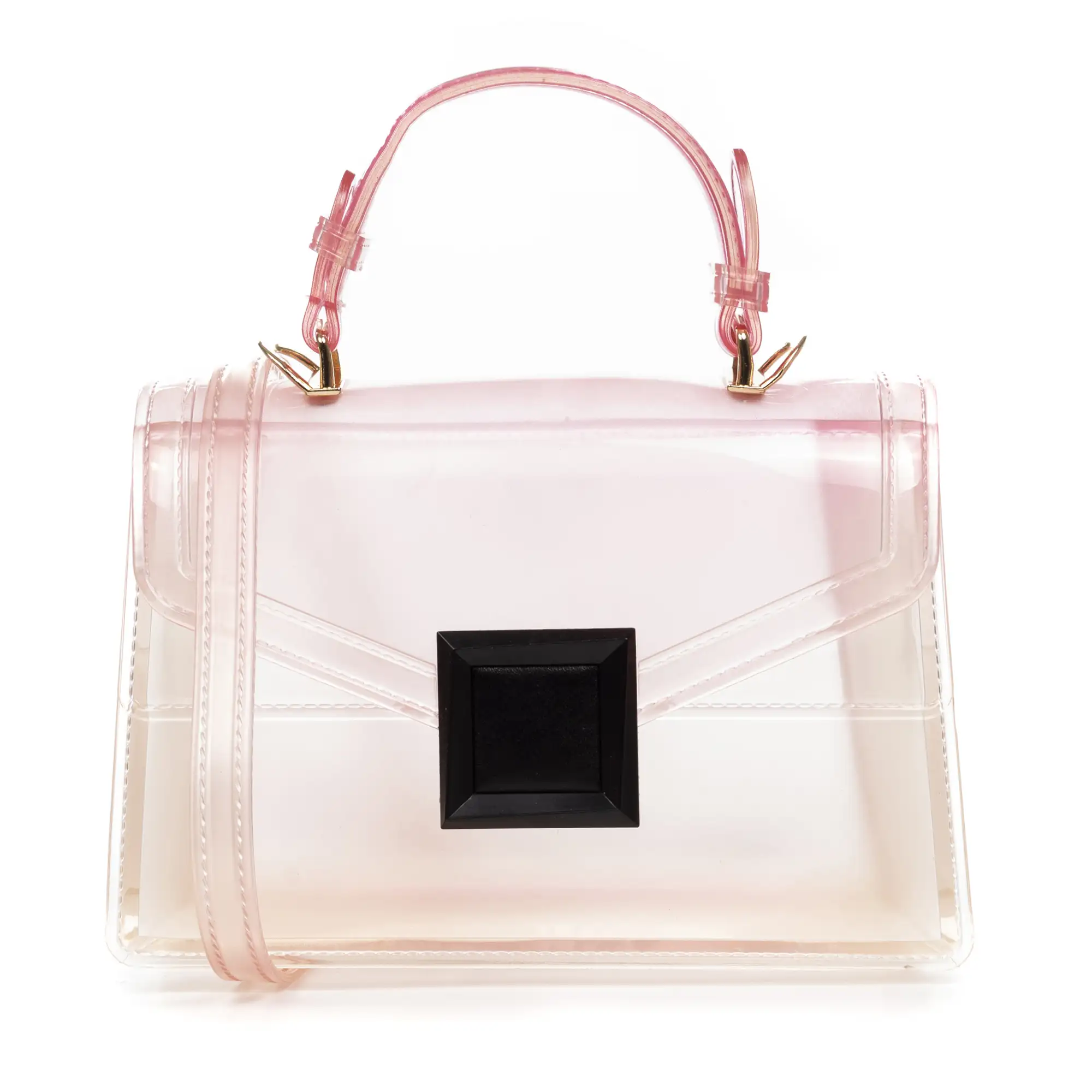 Zapponeta bolso tote mini, de PVC transparente con degradado.