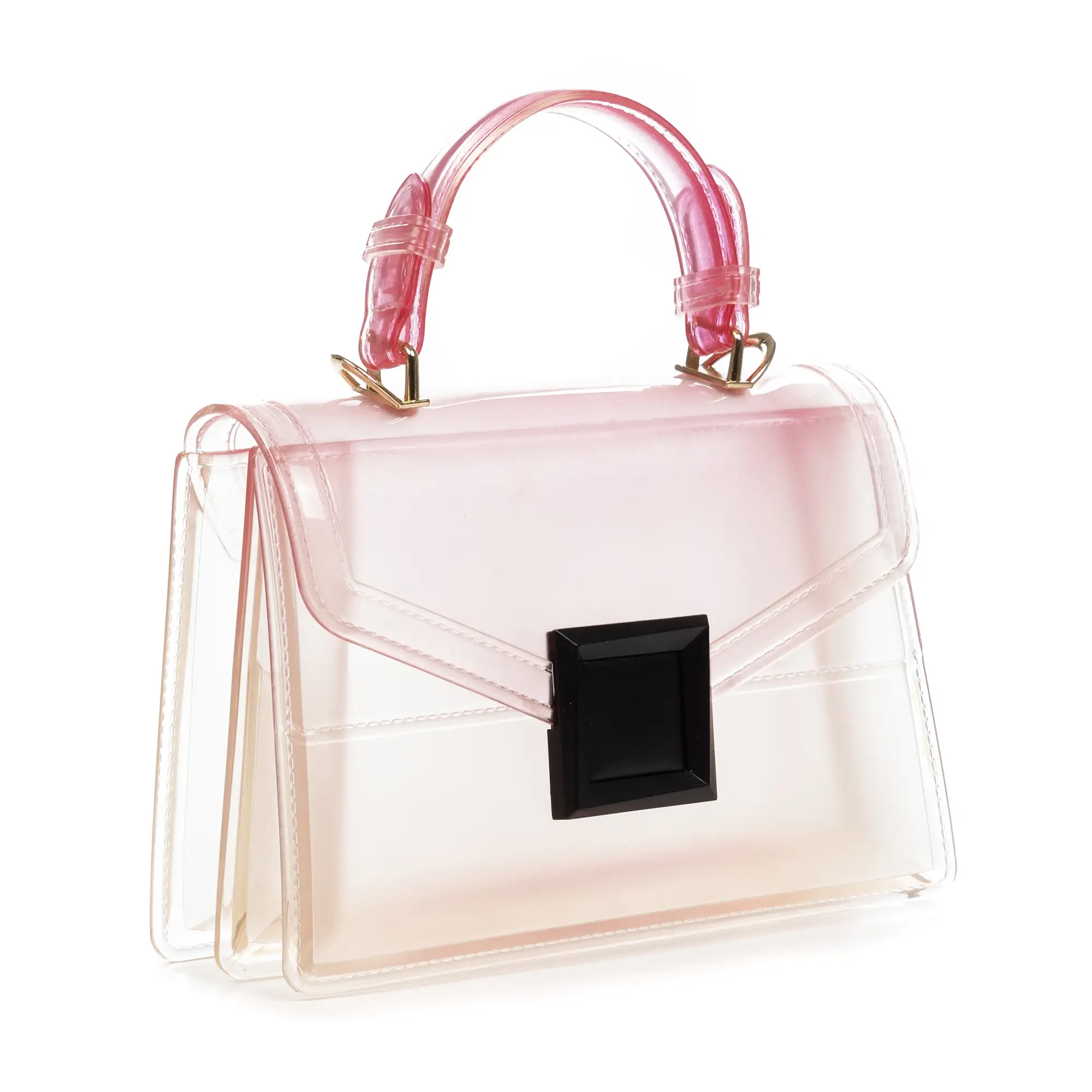 Zapponeta bolso tote mini, de PVC transparente con degradado.