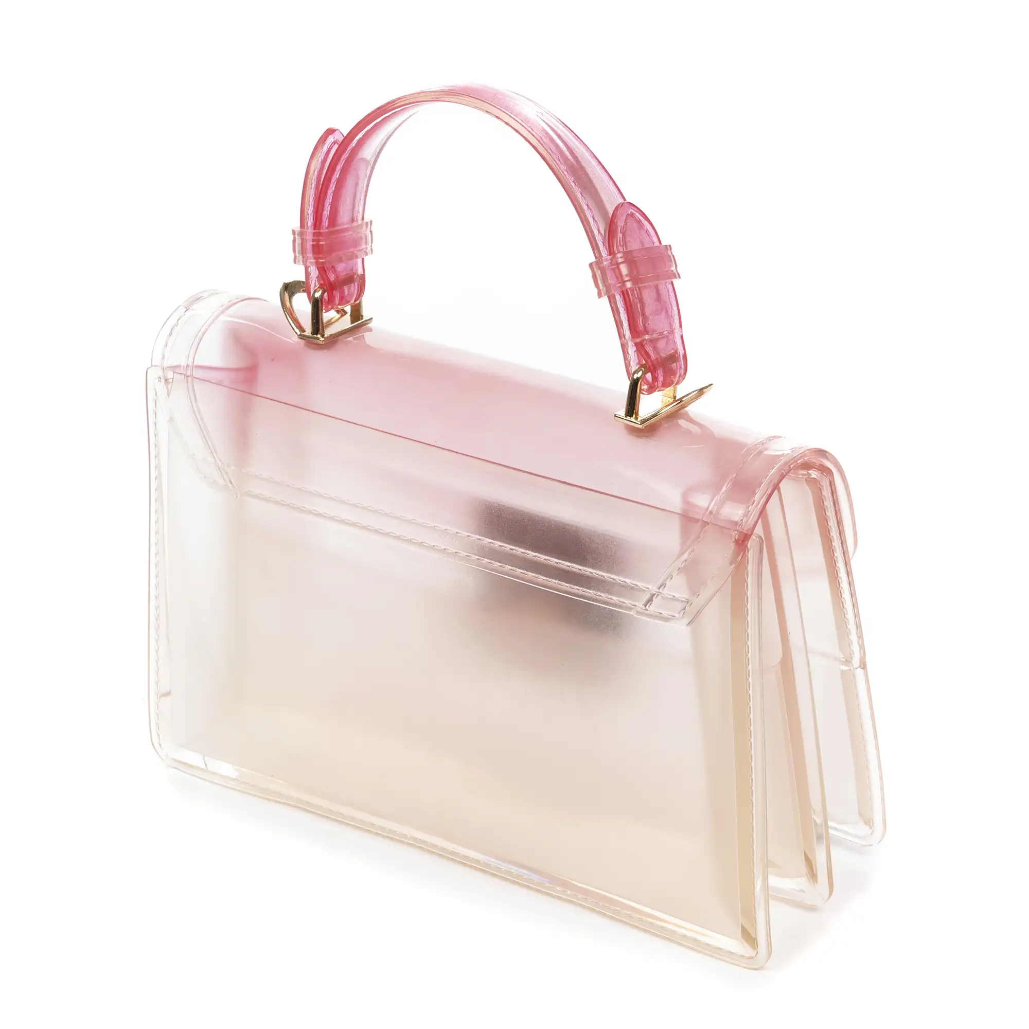 Zapponeta bolso tote mini, de PVC transparente con degradado.