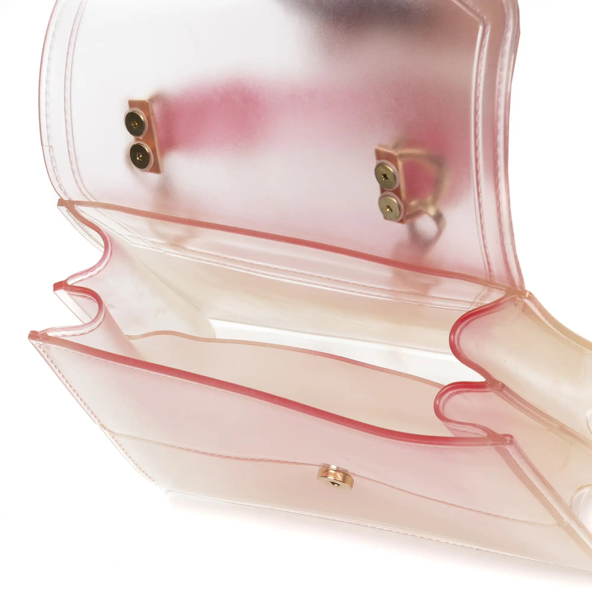 Zapponeta bolso tote mini, de PVC transparente con degradado.