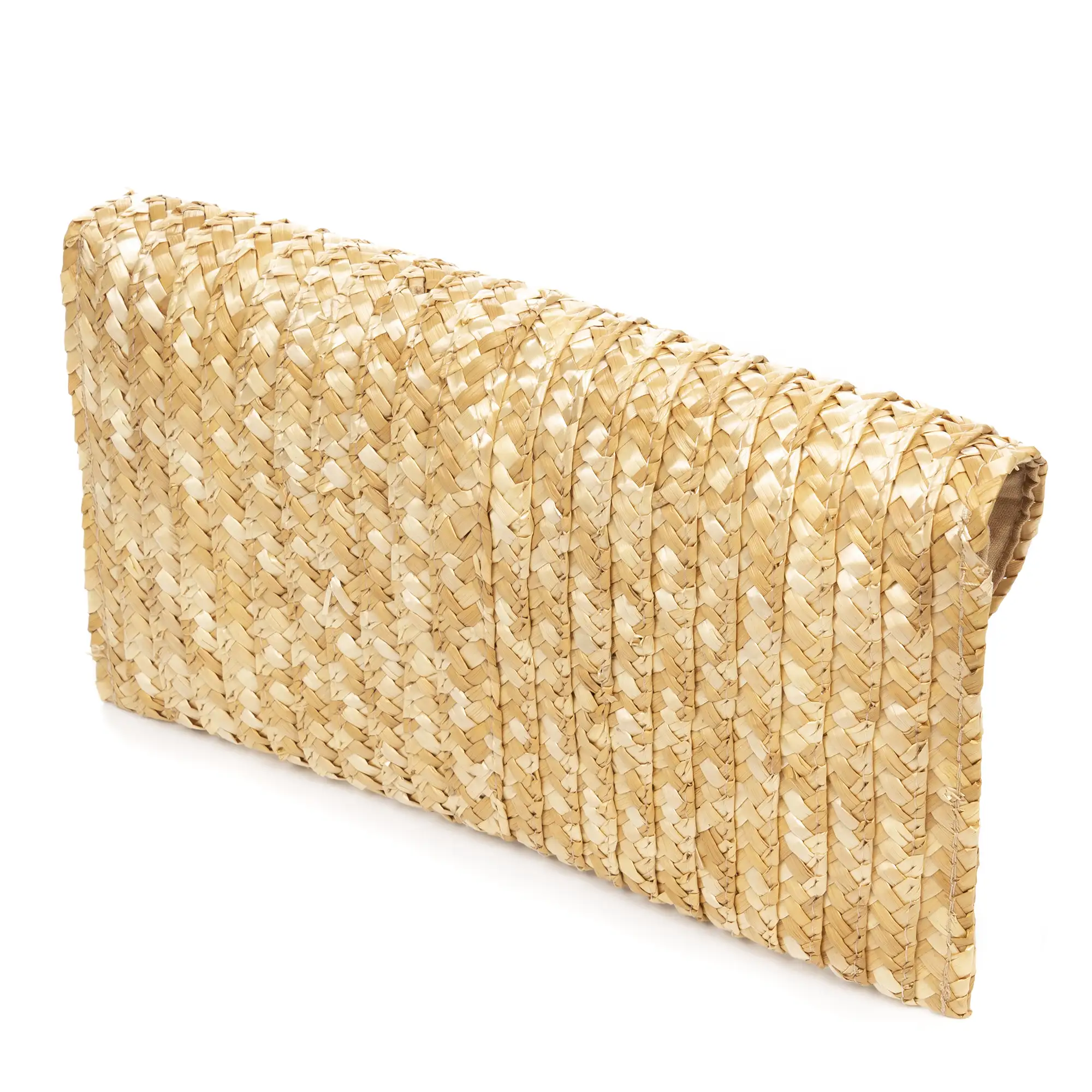 Zanè bolso clutch, de paja trenzada.