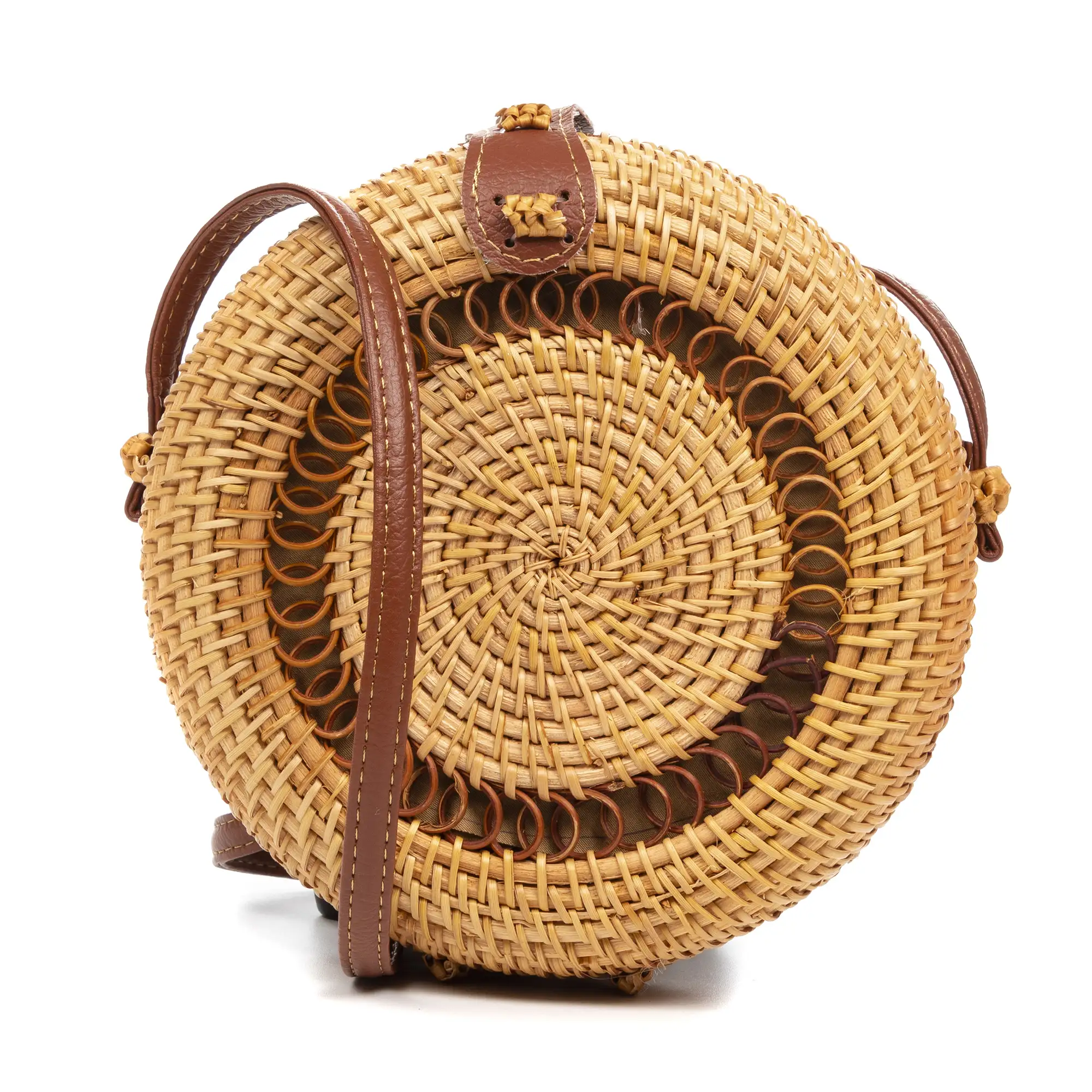 Zafferana bolso bandolera de ratán.
