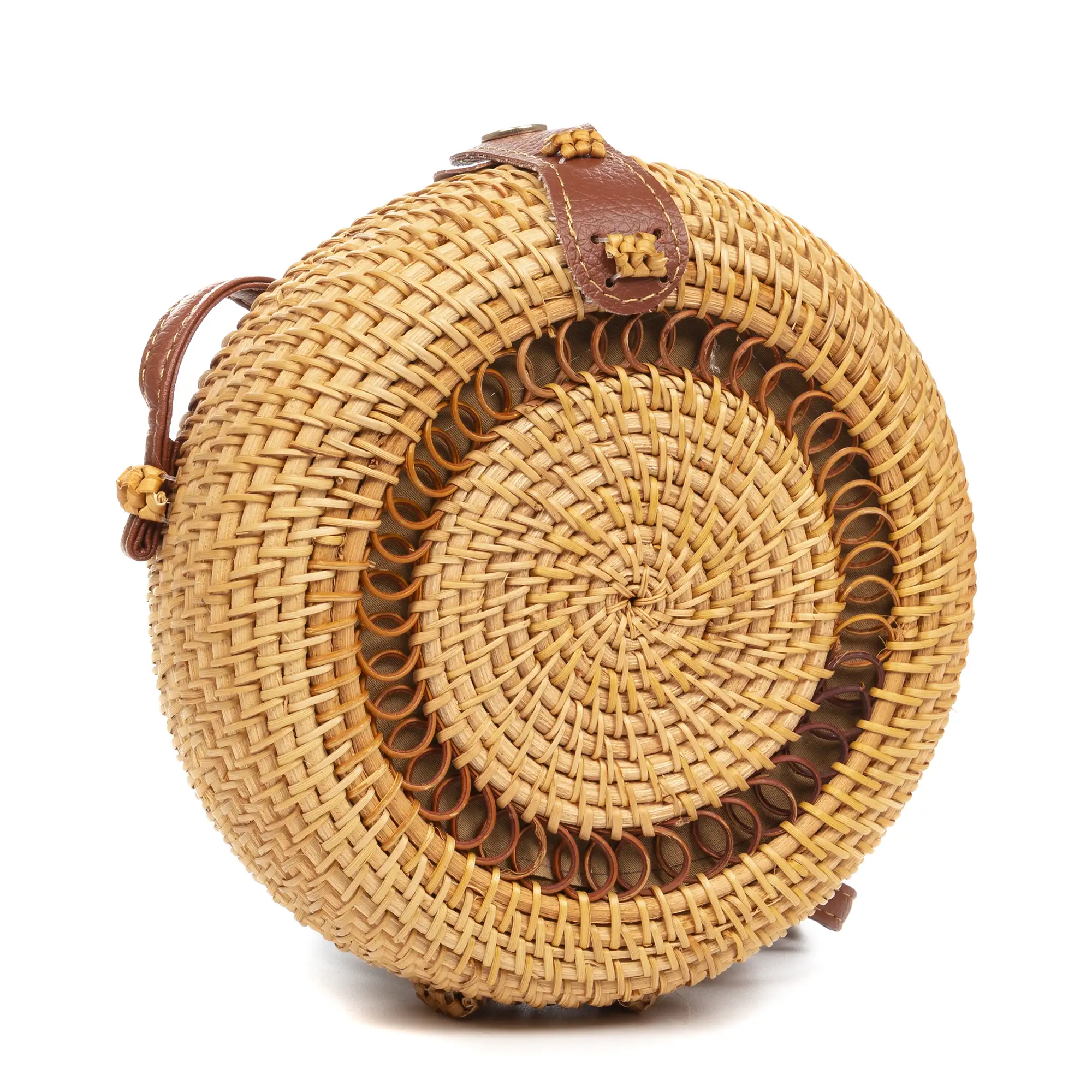 Zafferana bolso bandolera de ratán.