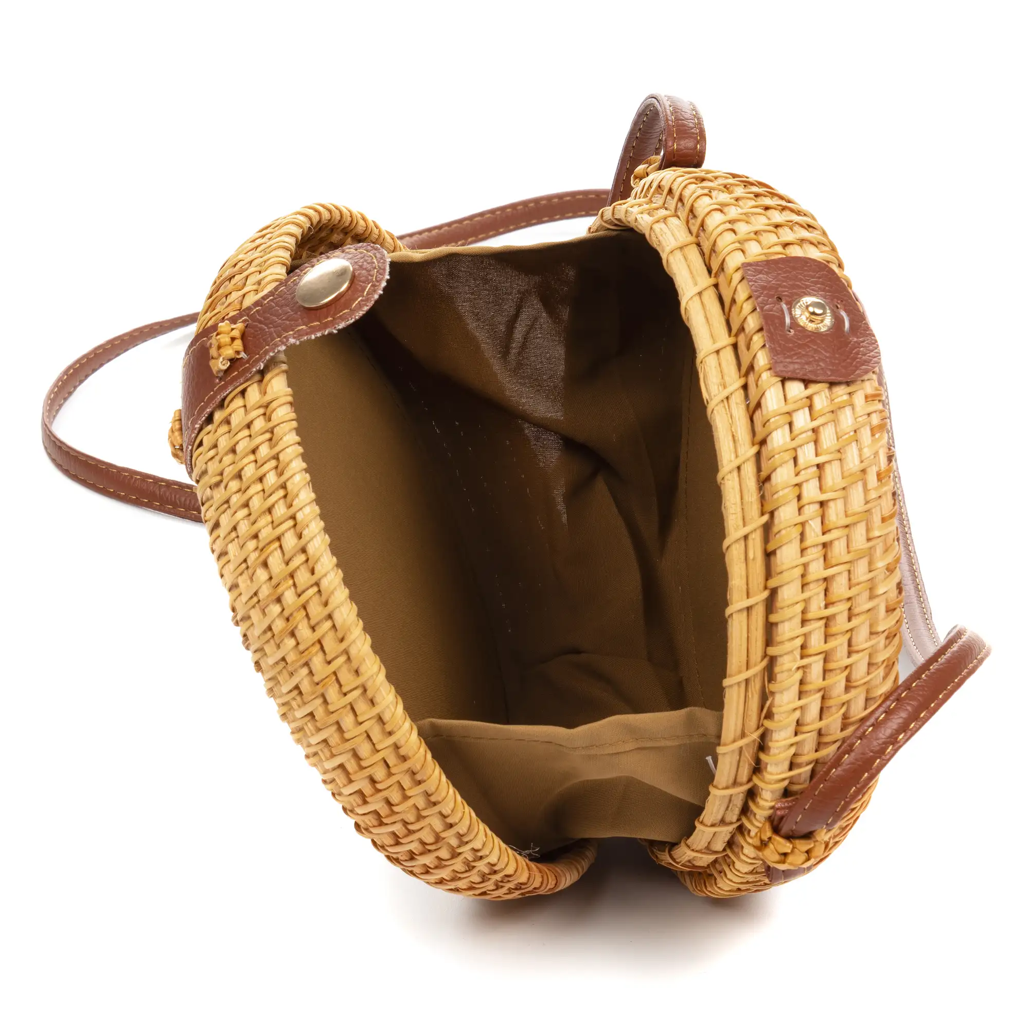 Zafferana bolso bandolera de ratán.