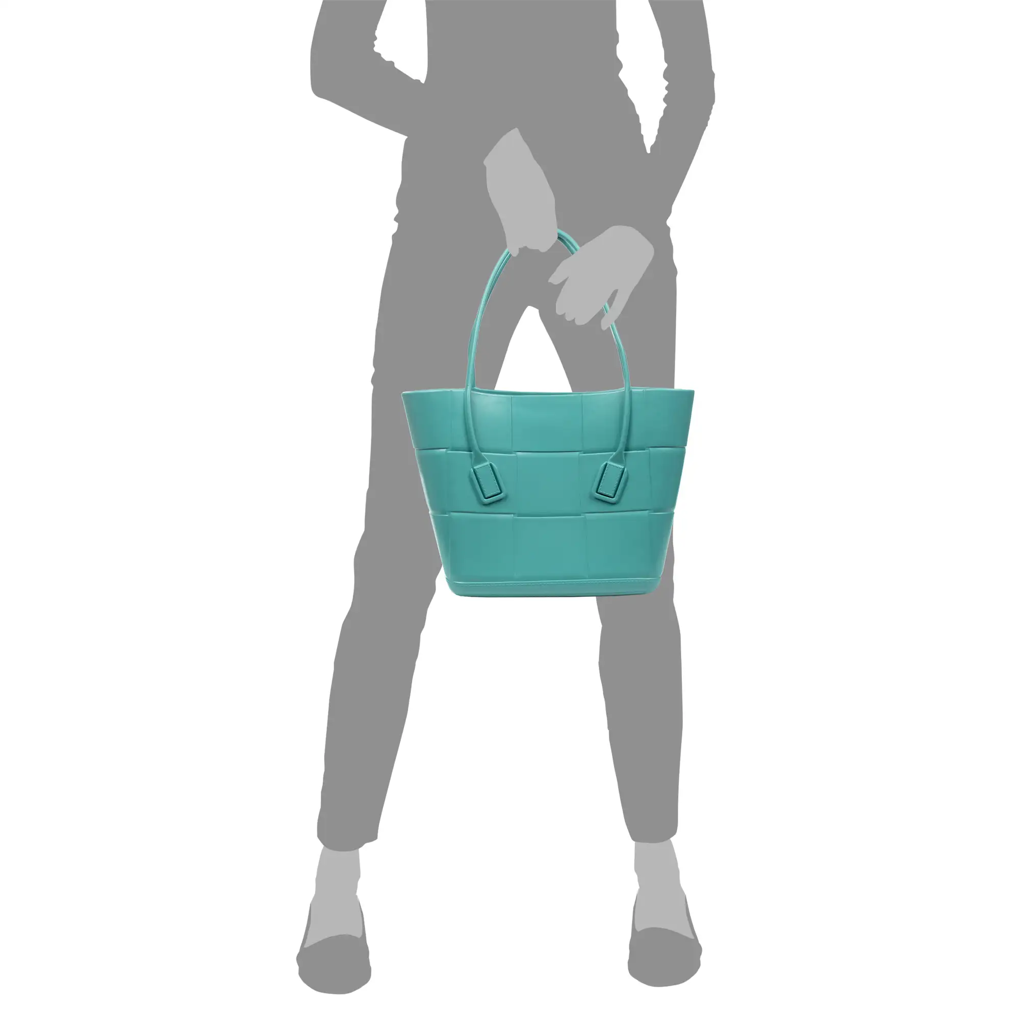 Villandro bolso Shopper cesta, de pvc soft monopieza grabado con grandes asas