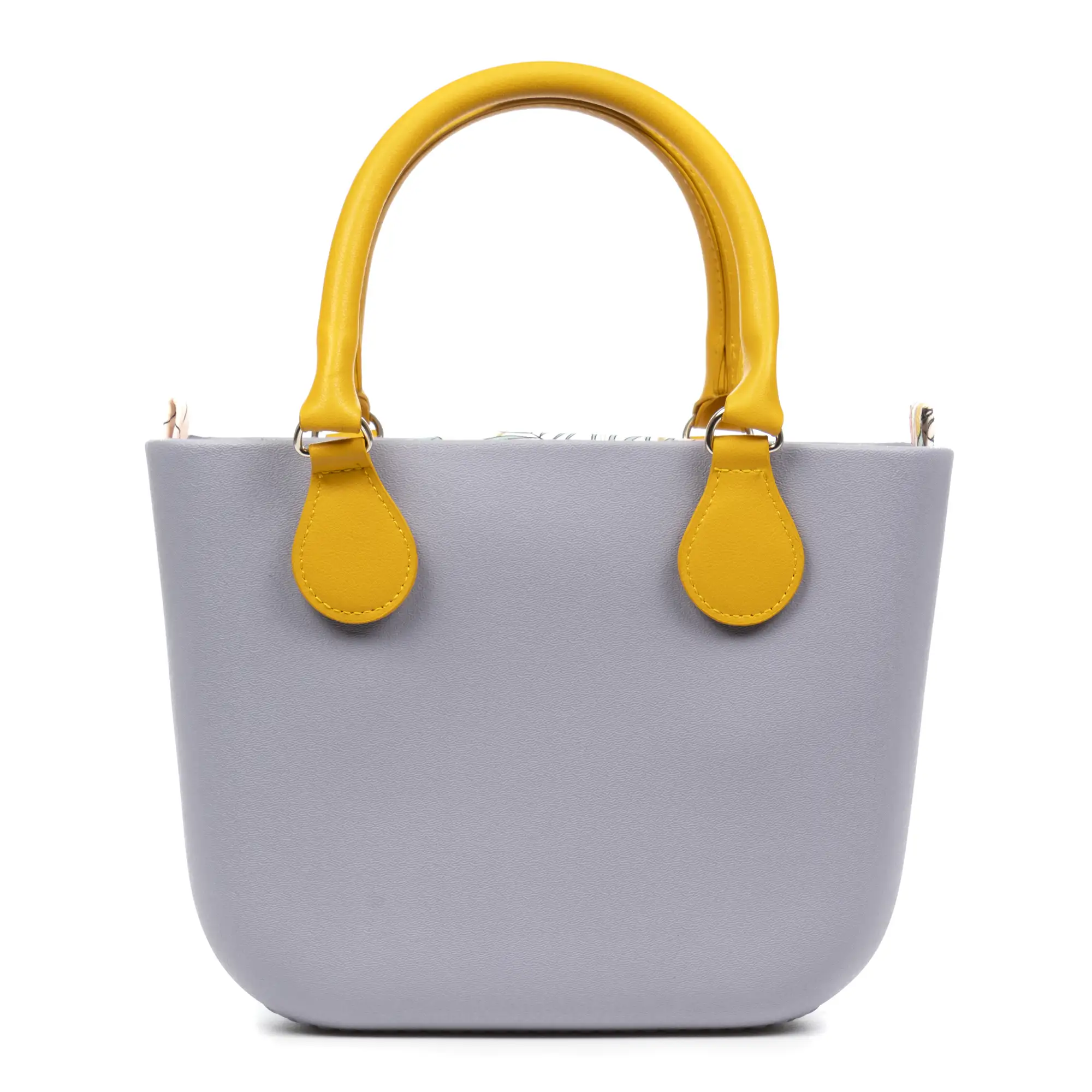 Villanterio bolso de mano de goma EVA con bolso interior estampado. Asas y bolsa de relleno intercambiables.