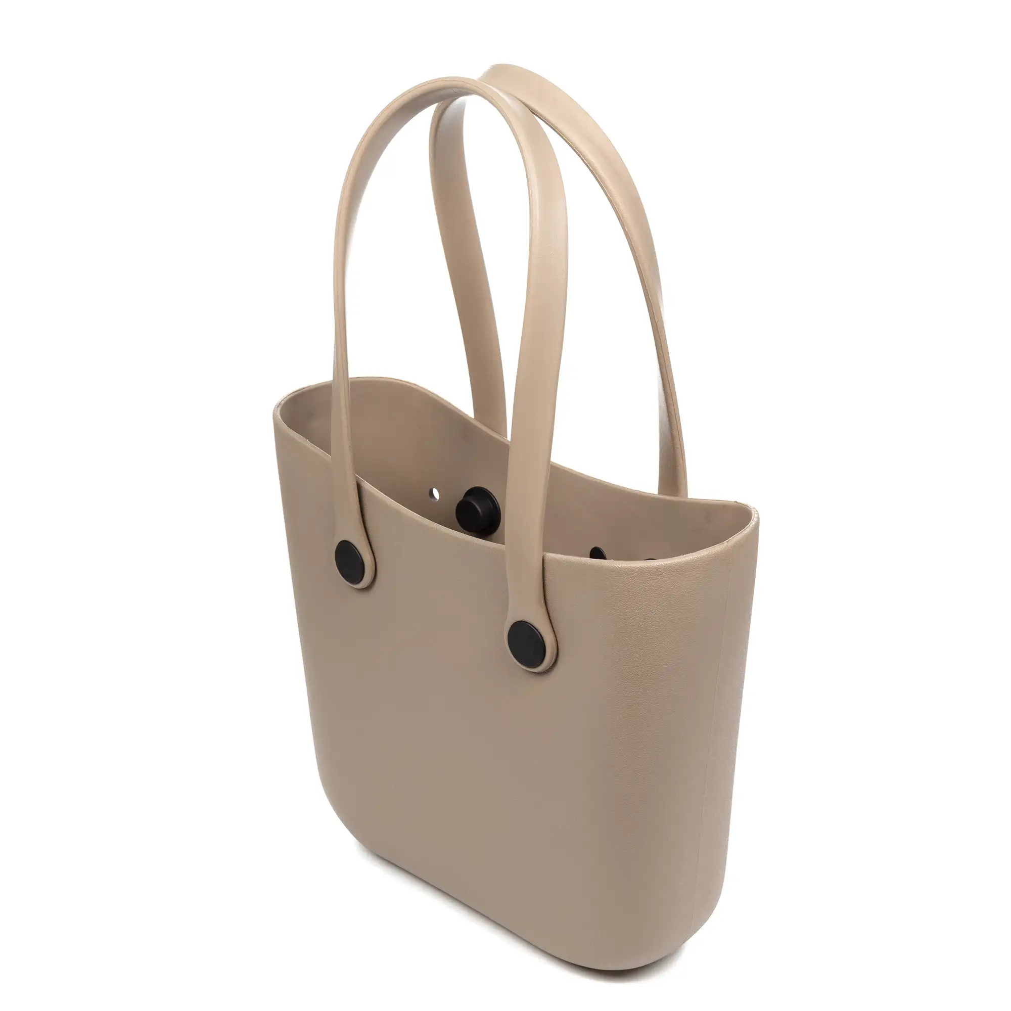 VillaPoma bolso Shopper de playa , de goma EVA con asas largas y charm decorativos