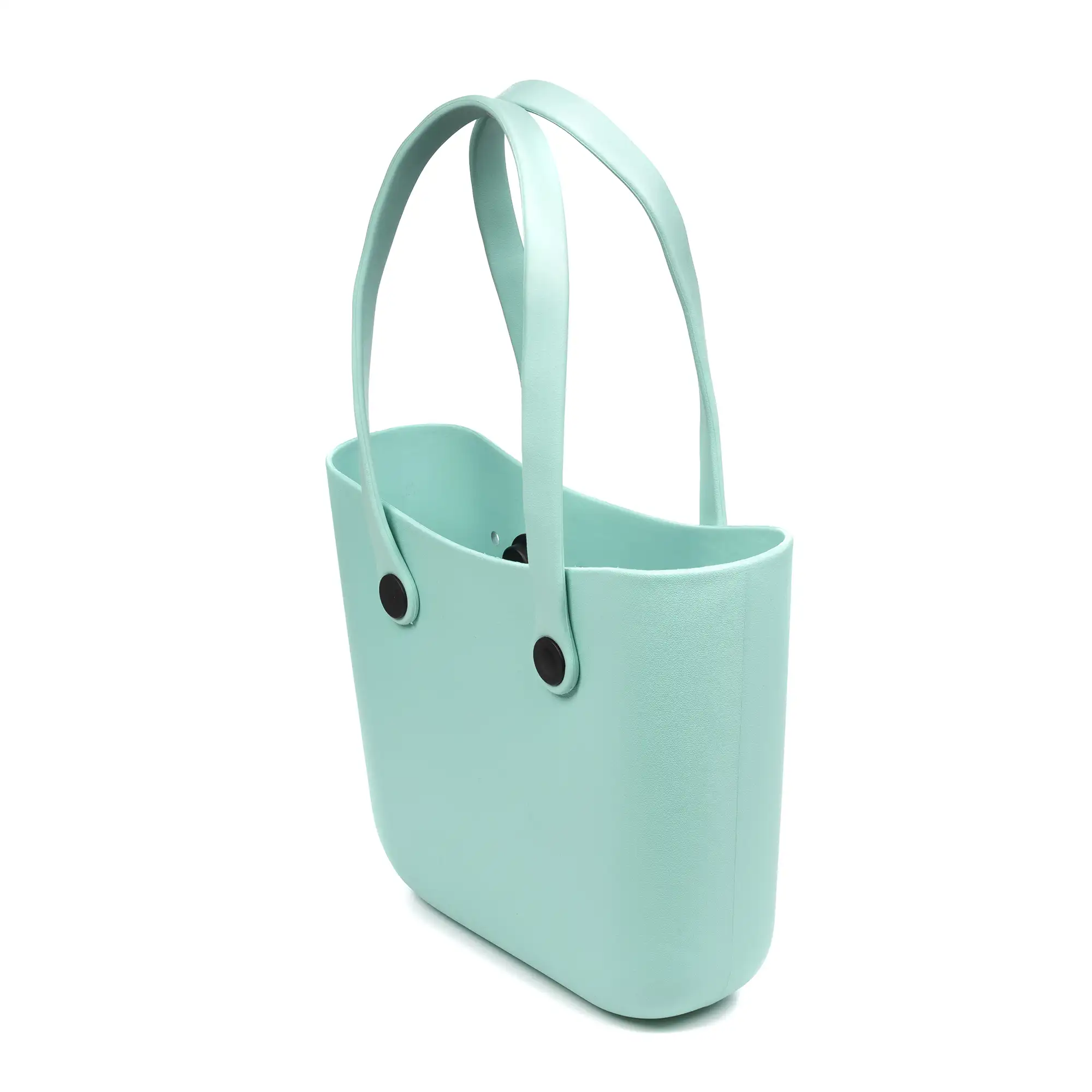 VillaPoma bolso Shopper de playa , de goma EVA con asas largas y charm decorativos