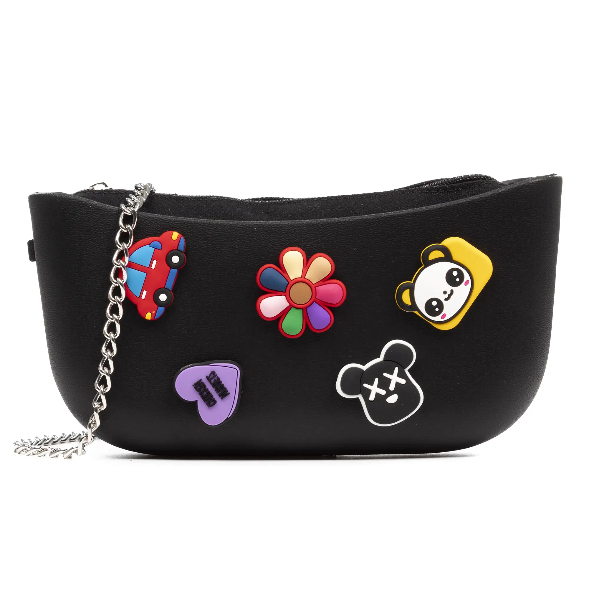 Villaricca bolso bandolera, de goma eva con correa y bolsa interior.