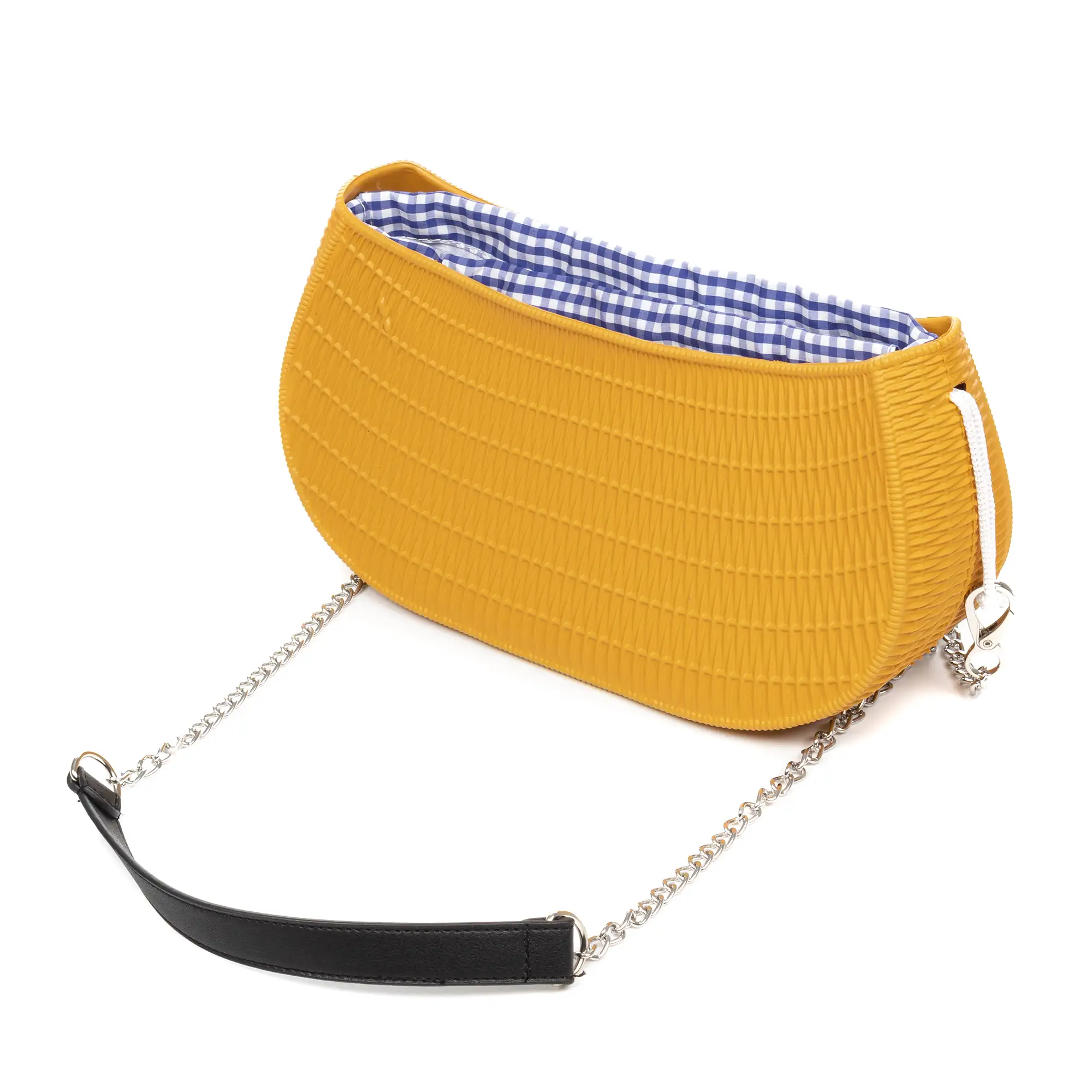 Villarosa bolso bandolera, de goma eva grabado con patrón de diseño, bolsa interior estampada.