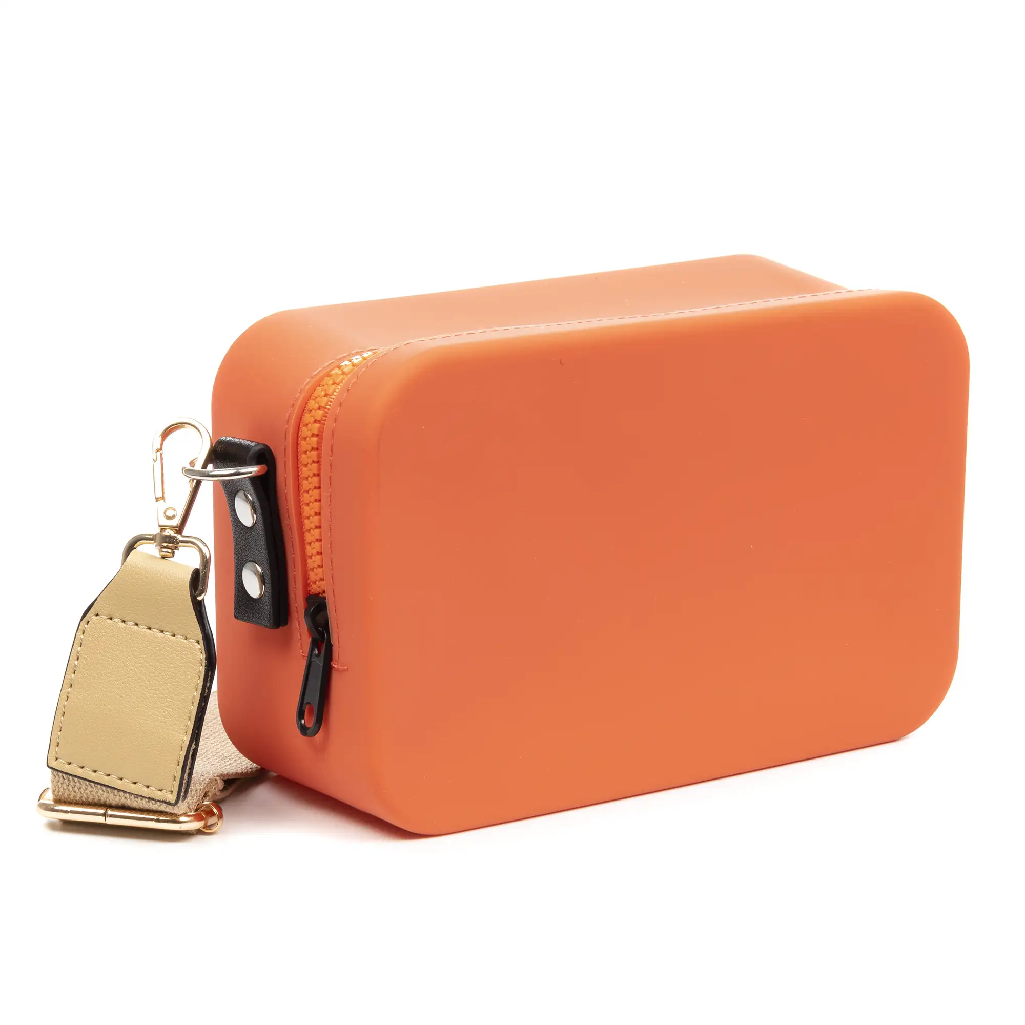Villasanta bolso bandolera rectangular de silicona, con correa diseño intercambiable.