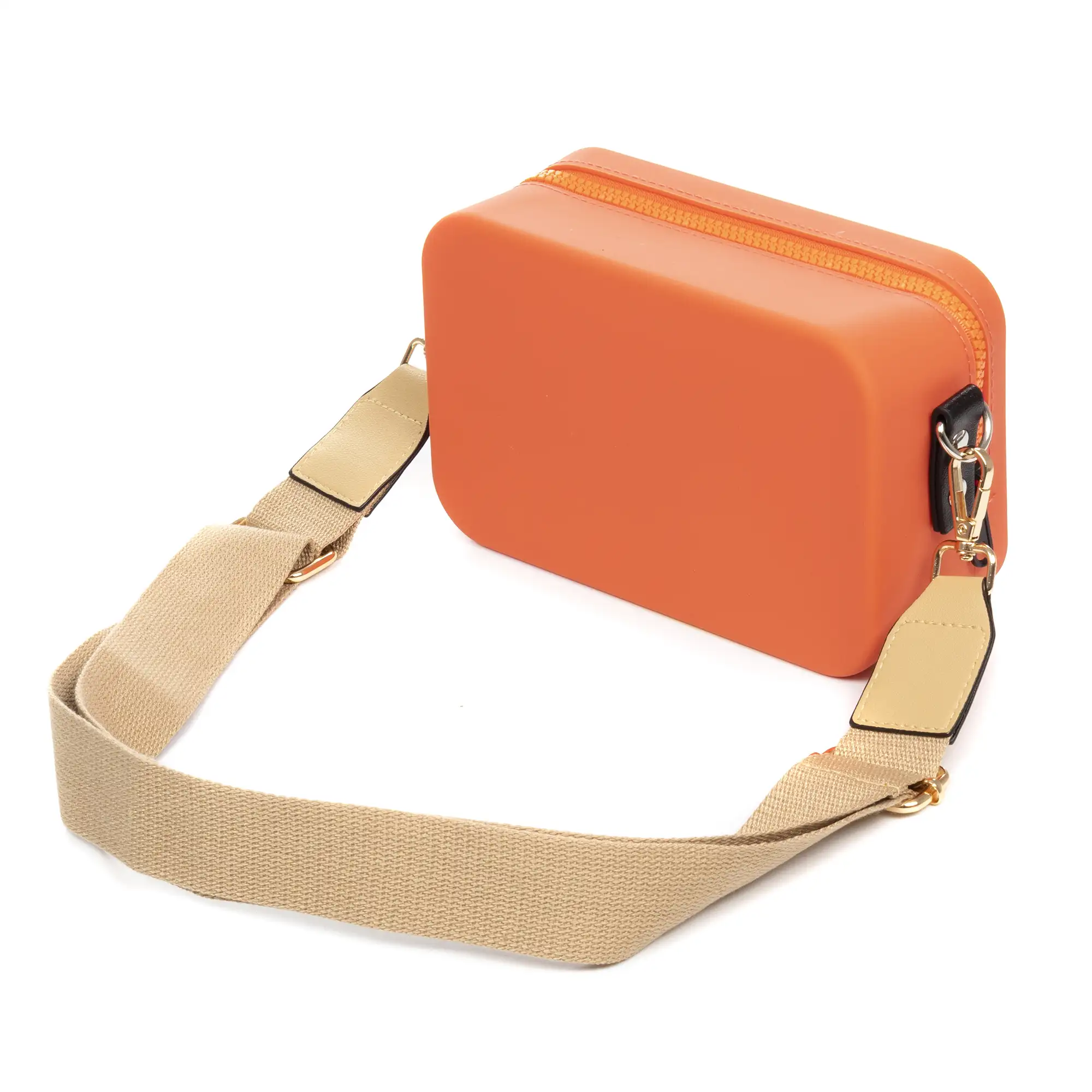 Villasanta bolso bandolera rectangular de silicona, con correa diseño intercambiable.