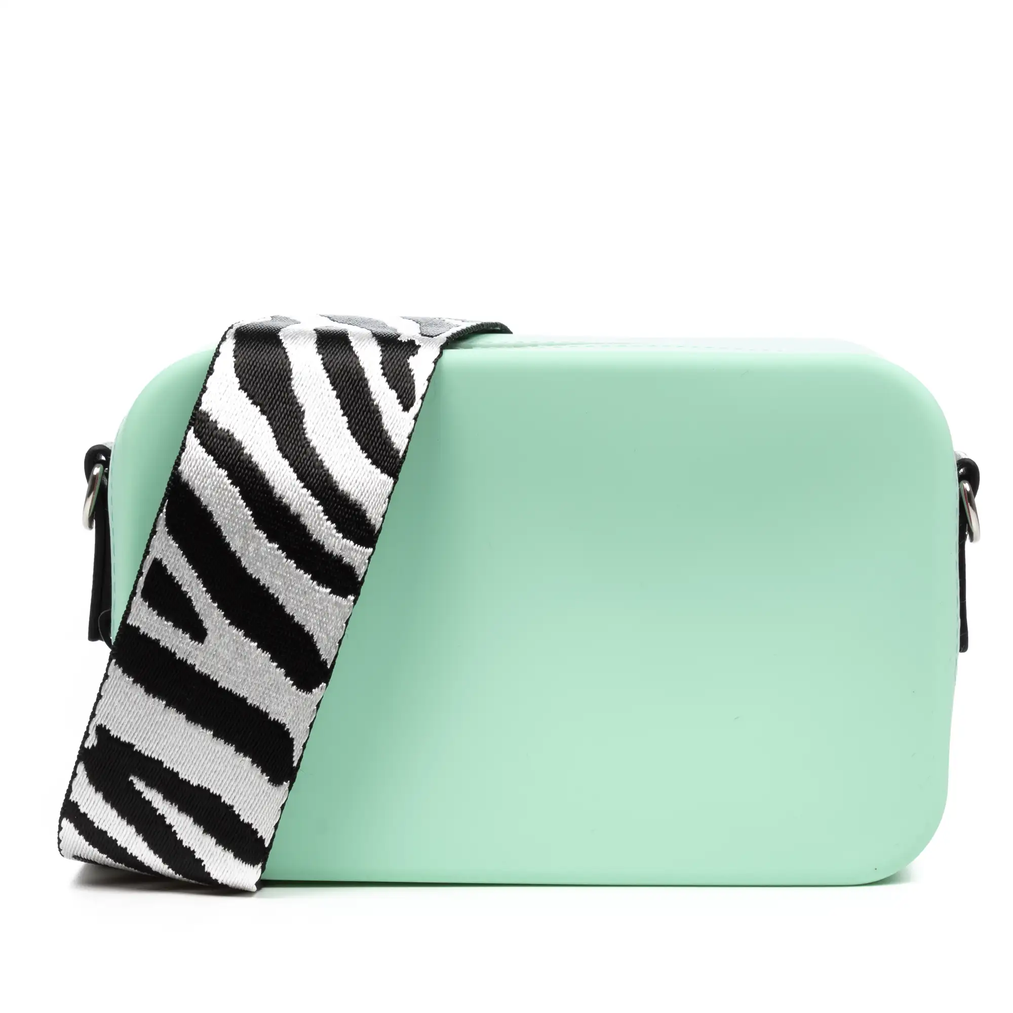 Villasanta bolso bandolera rectangular de silicona, con correa diseño intercambiable.