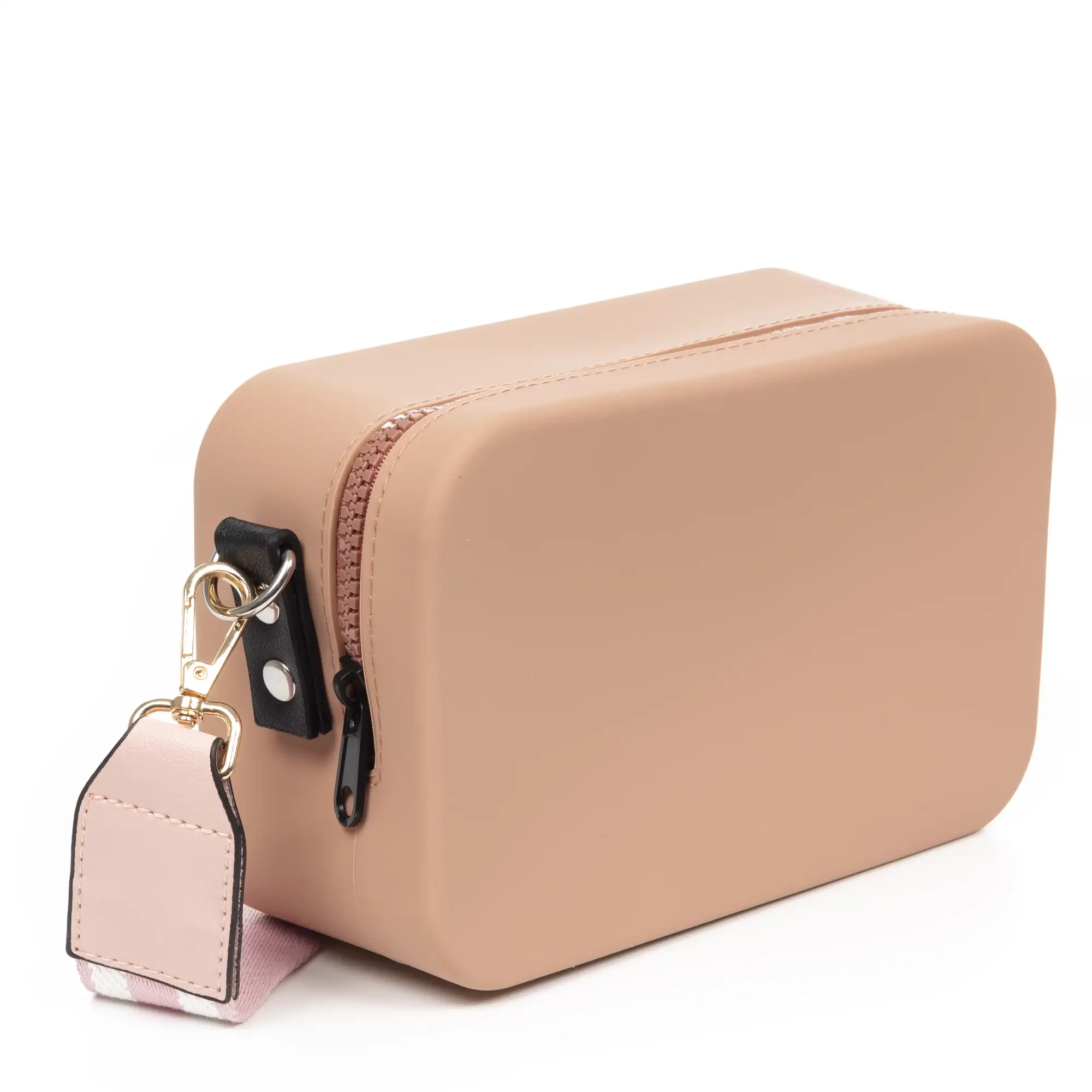 Villasanta bolso bandolera rectangular de silicona, con correa diseño intercambiable.