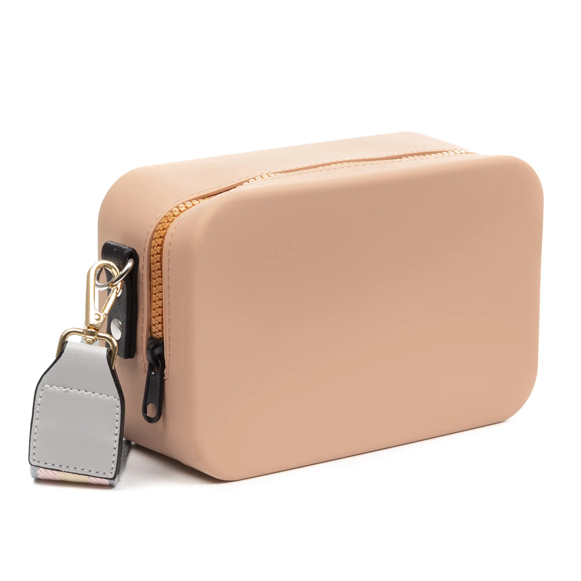 Villasanta bolso bandolera rectangular de silicona, con correa diseño intercambiable.