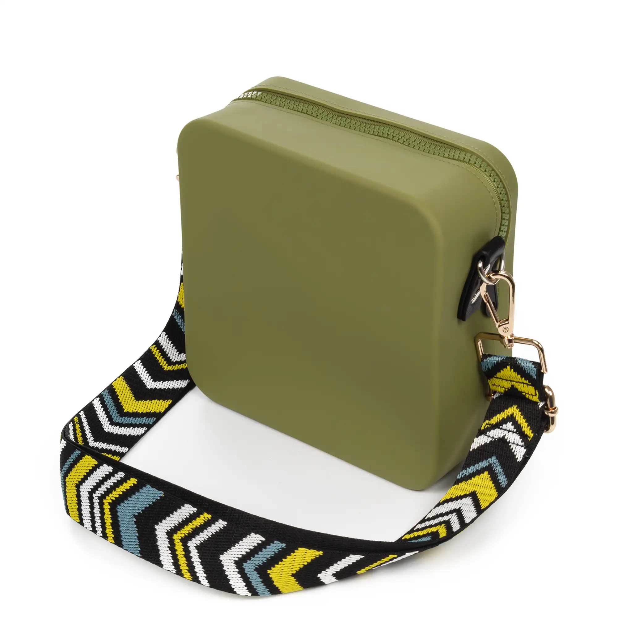 Villimpenta bolso bandolera cuadrado de silicona, con correa de diseño, intercambiable.