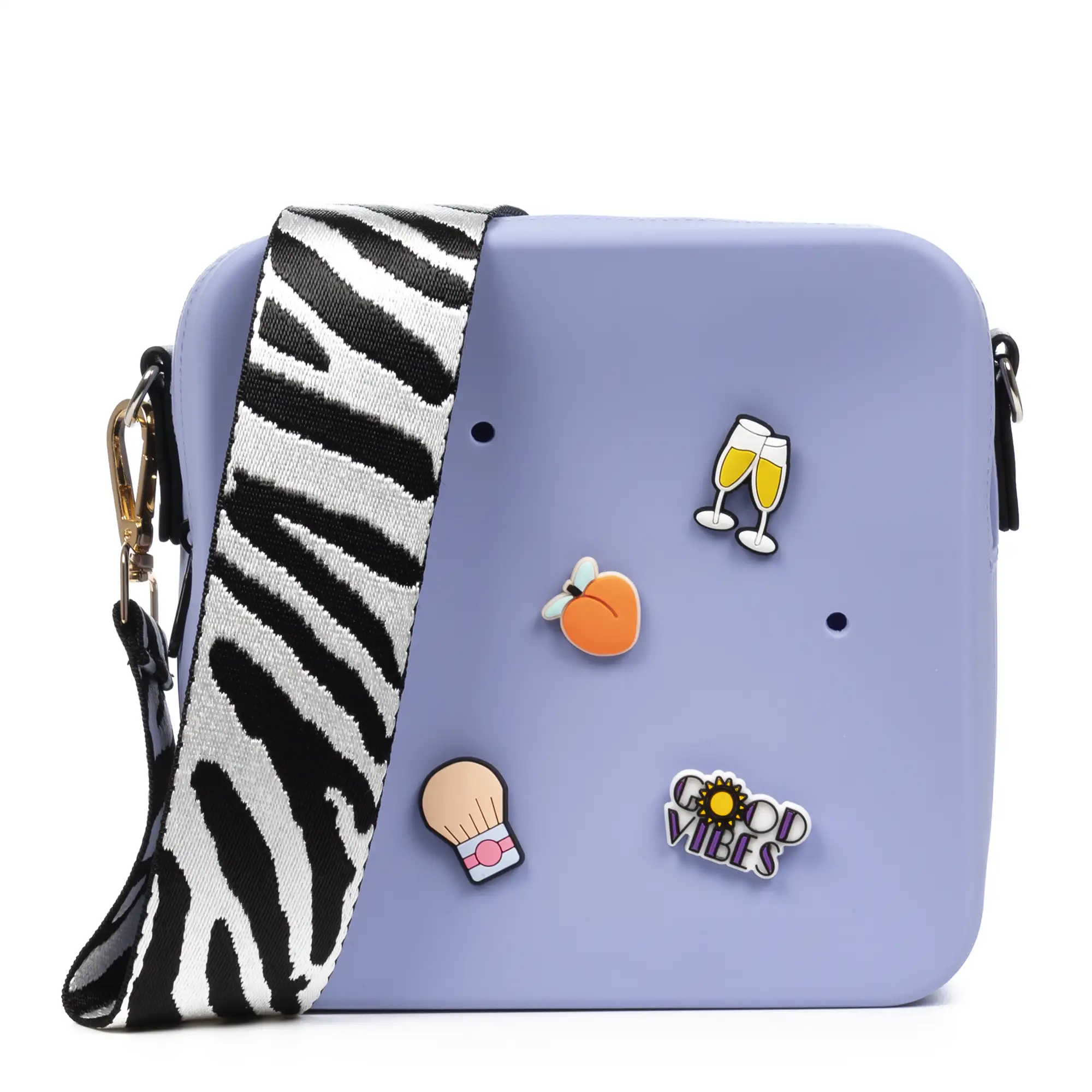 Villimpenta bolso bandolera cuadrado de silicona, con correa de diseño, intercambiable.