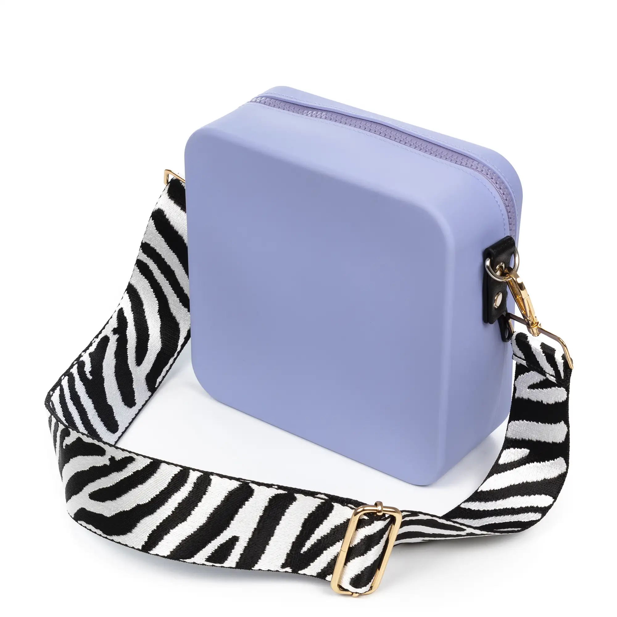 Villimpenta bolso bandolera cuadrado de silicona, con correa de diseño, intercambiable.