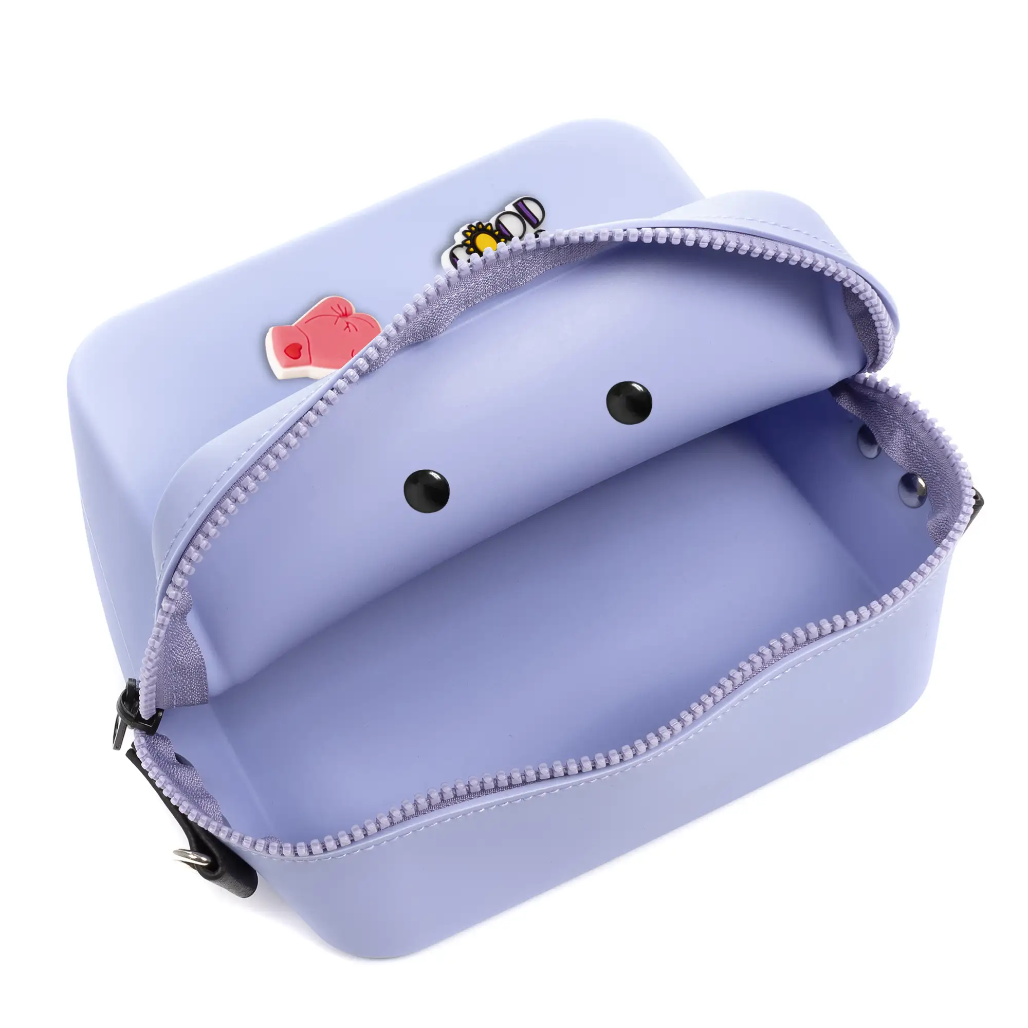 Villimpenta bolso bandolera cuadrado de silicona, con correa de diseño, intercambiable.