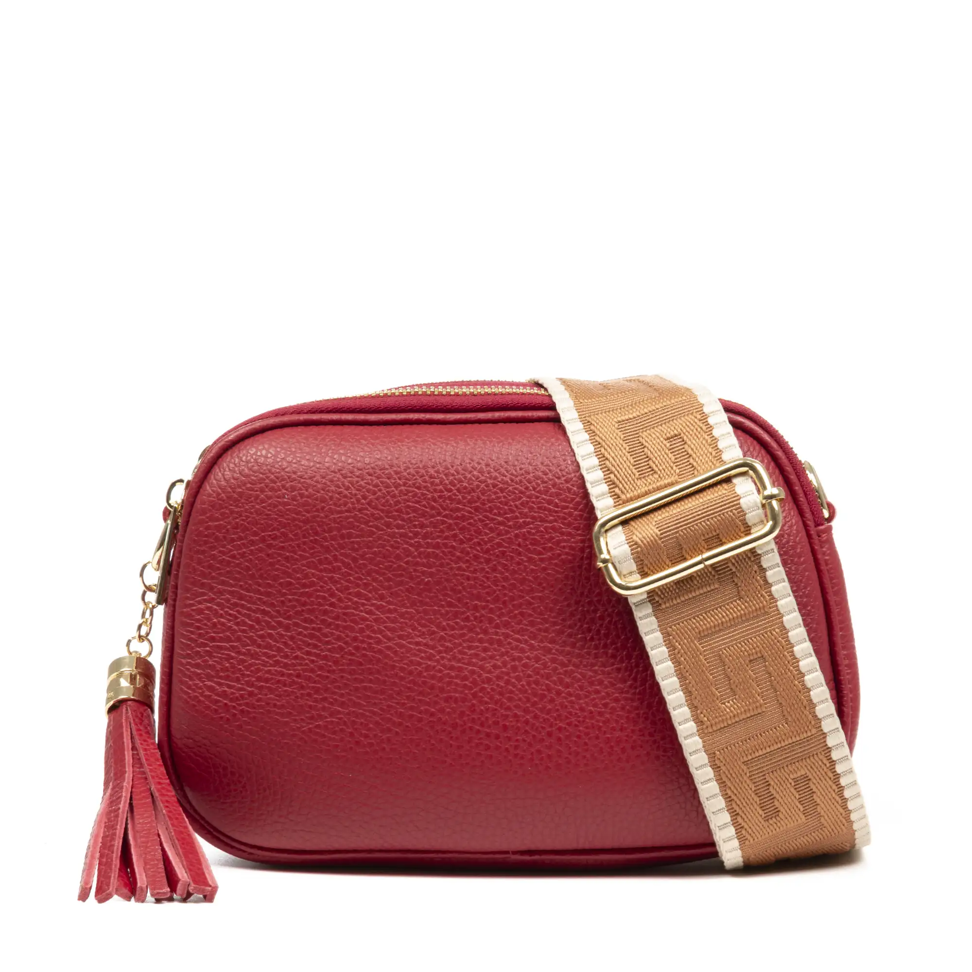 Aliminusa bolso bandolera Mujer con dos correas. Piel auténtica Dollaro.