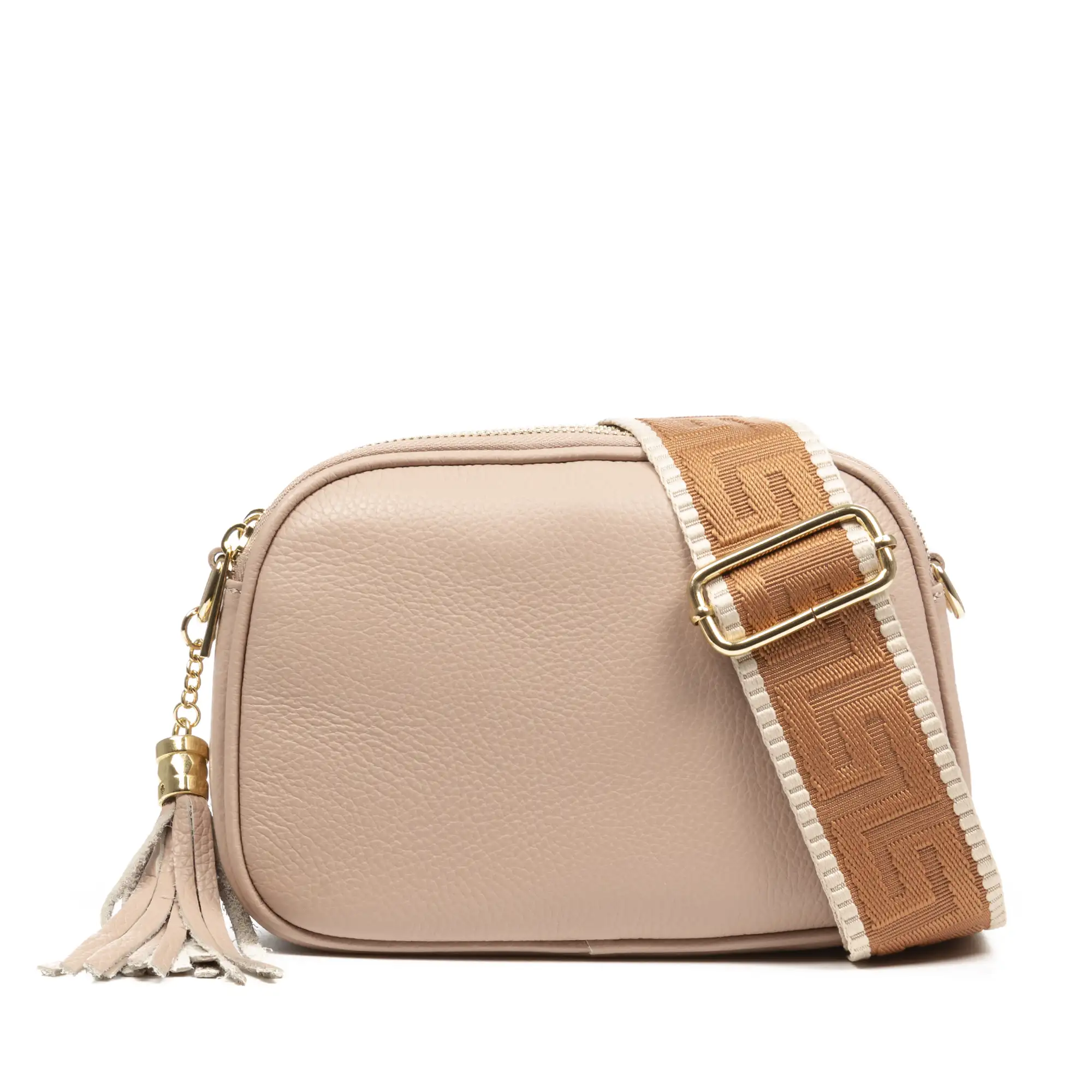 Aliminusa bolso bandolera Mujer con dos correas. Piel auténtica Dollaro.